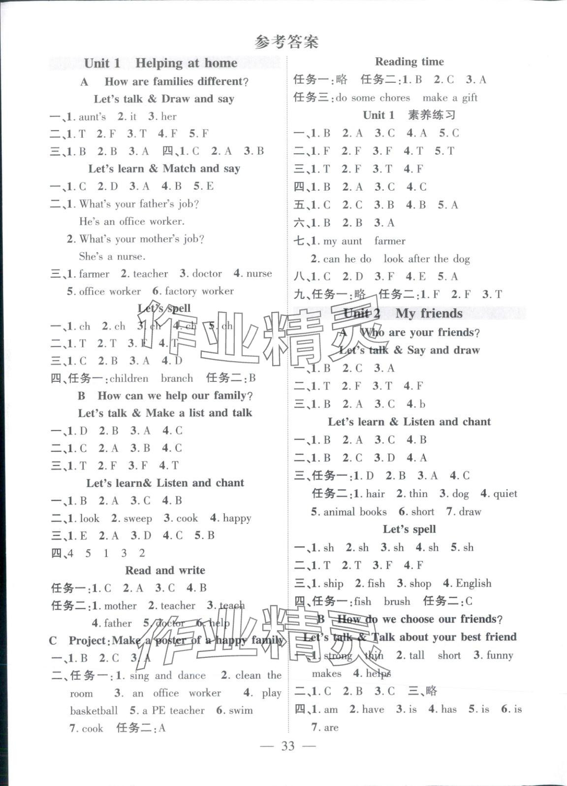 2025年畅优新课堂四年级英语上册人教版 第1页