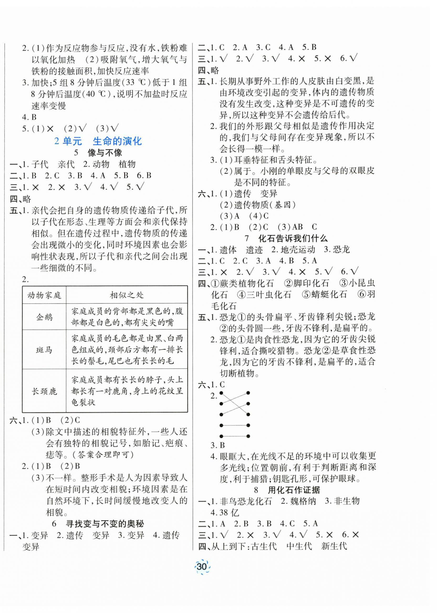 2026年家庭作业六年级科学上册苏教版&nbsp;第2页