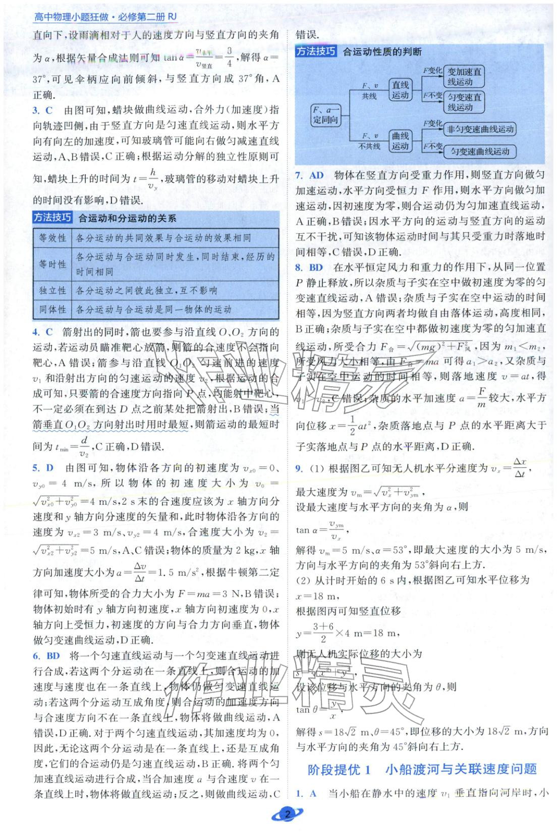 2025年小题狂做高中物理必修第二册人教版 第2页