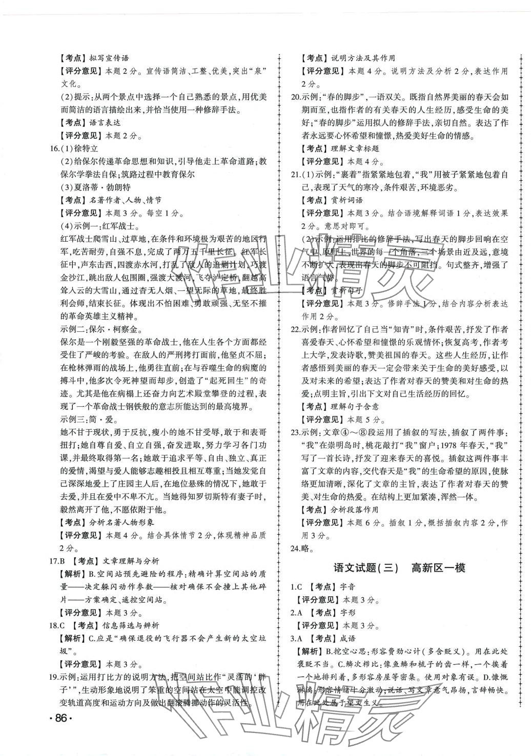 2024年中考114語文濟南專版 第3頁