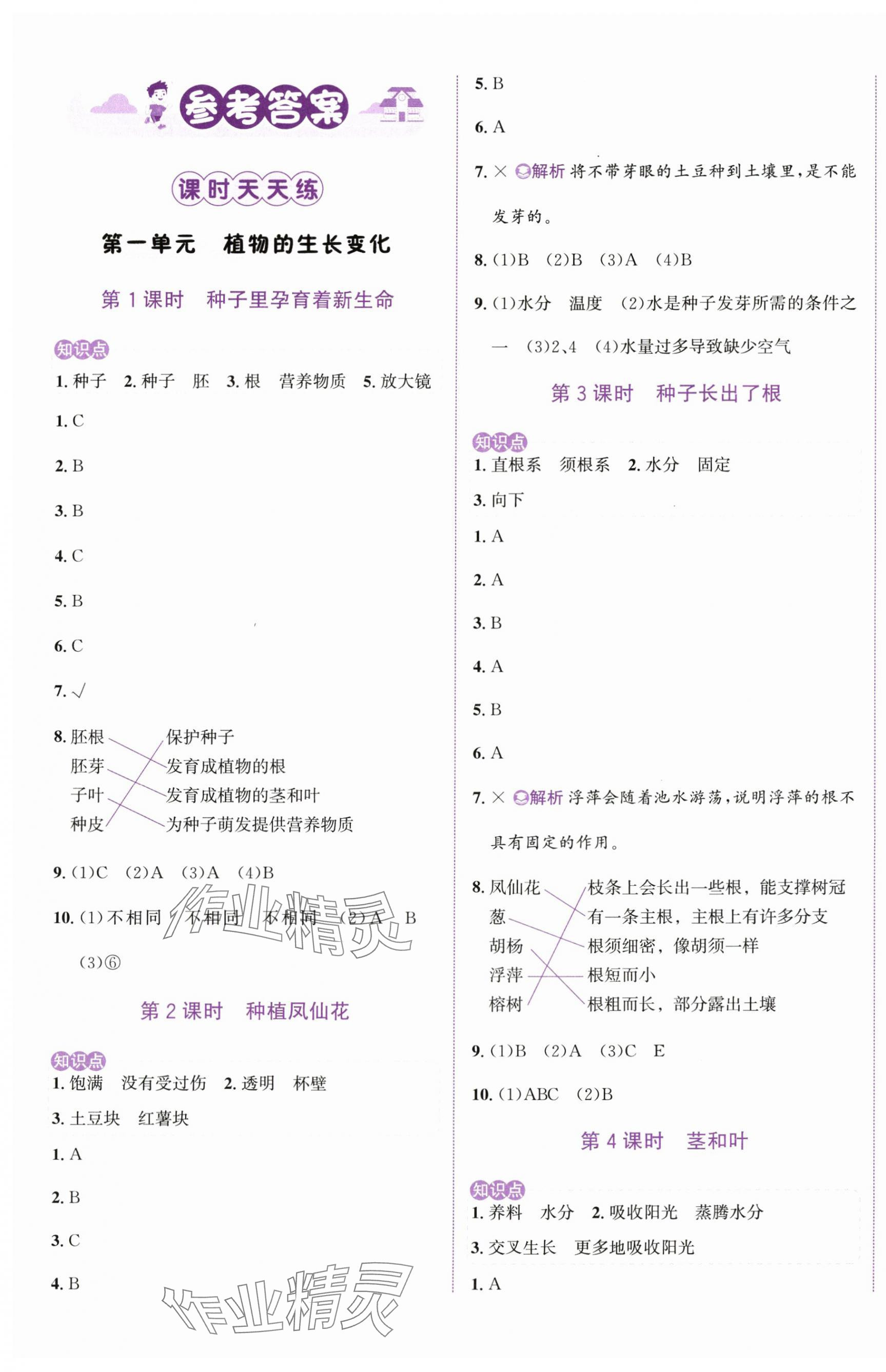 2025年奔跑吧少年四年级科学下册教科版 第1页