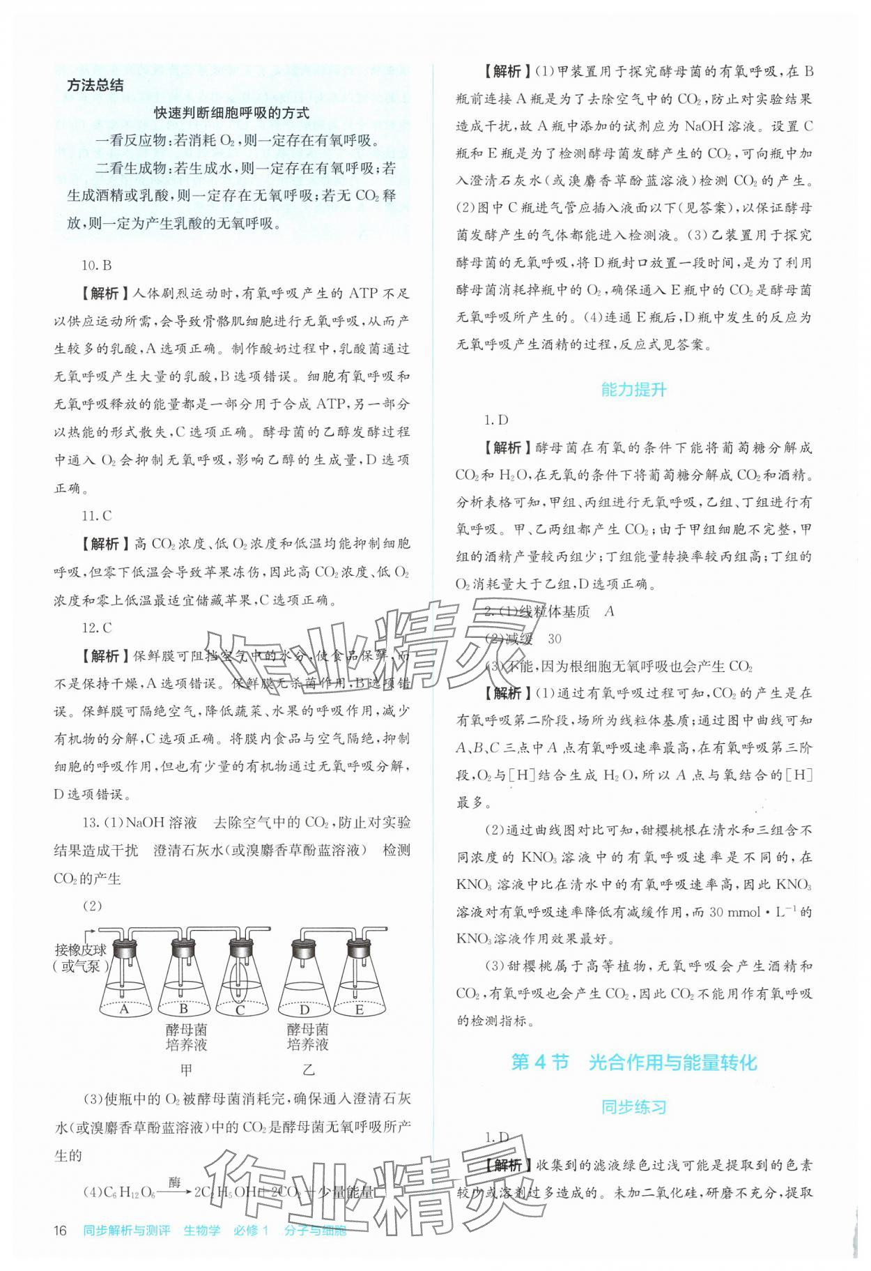 2024年人教金學(xué)典同步解析與測(cè)評(píng)高中生物必修1人教版 第16頁