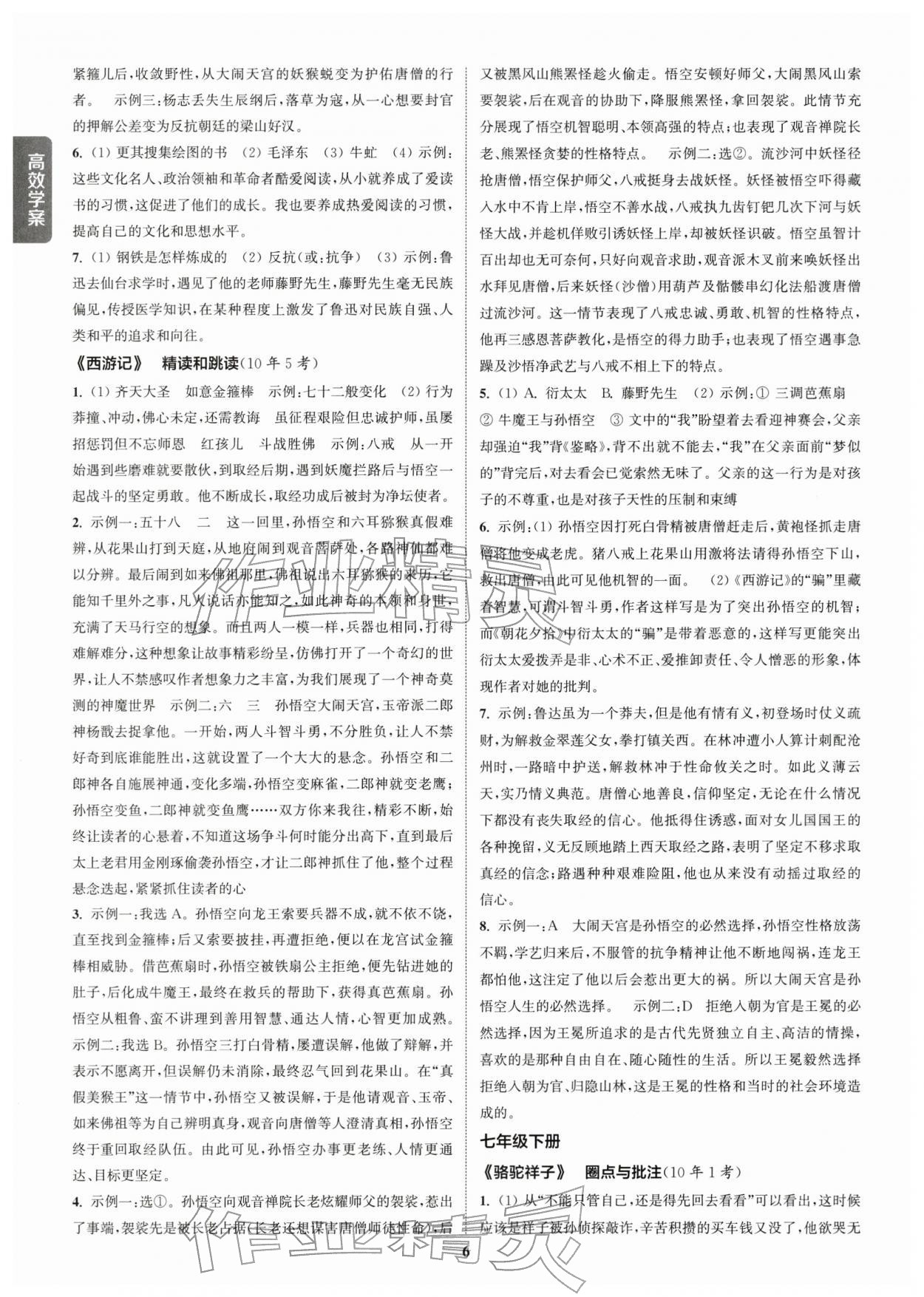 2026年通城1典中考复习方略语文苏州专版 参考答案第5页