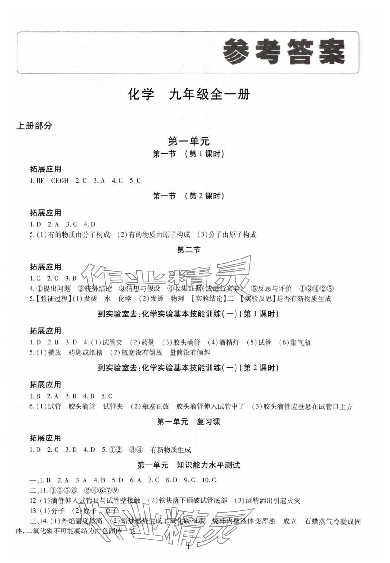 2023年智慧學(xué)習(xí)導(dǎo)學(xué)練九年級化學(xué)全一冊人教版 第1頁