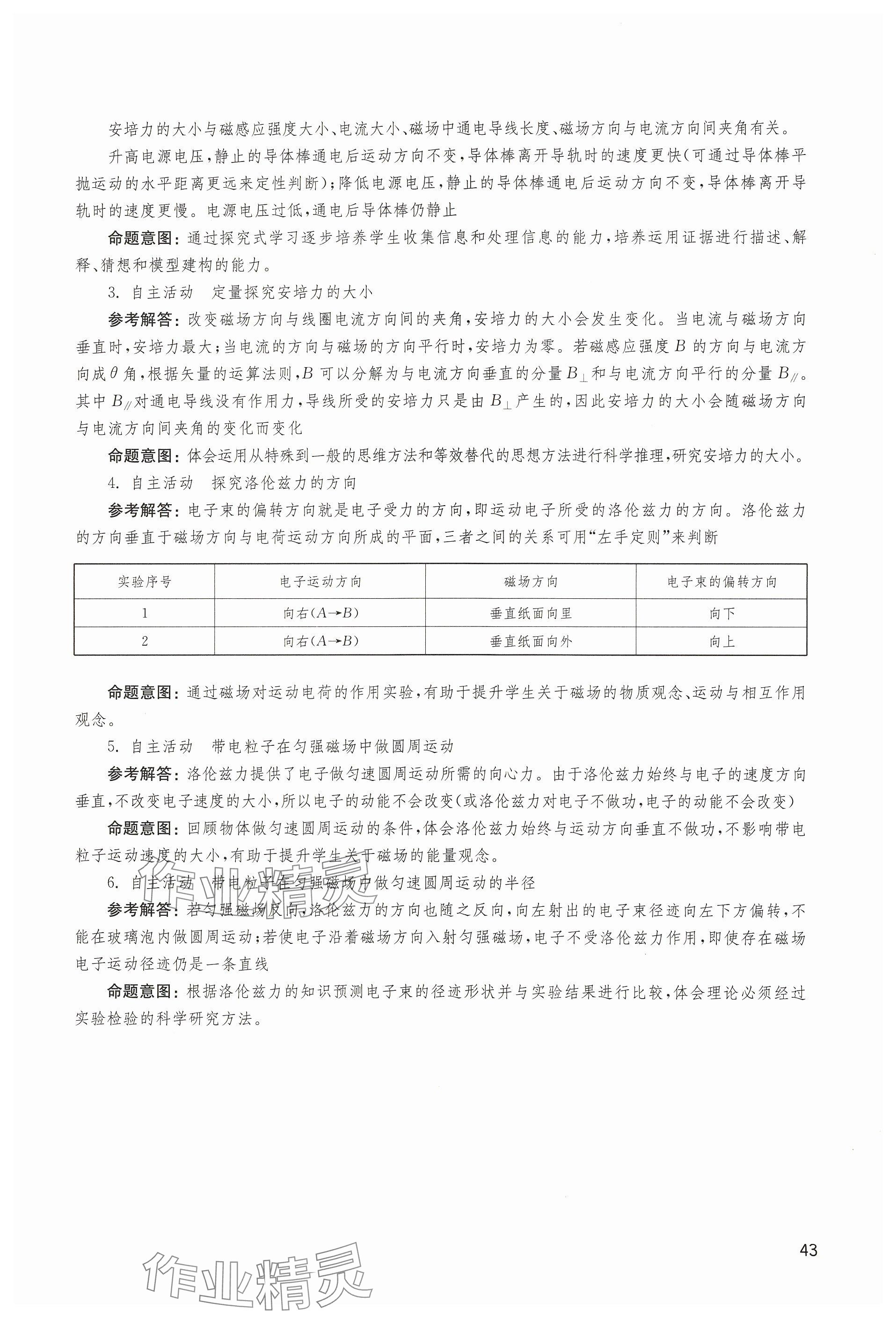 2023年練習(xí)部分高中物理選擇性必修第二冊(cè)滬教版 參考答案第6頁(yè)