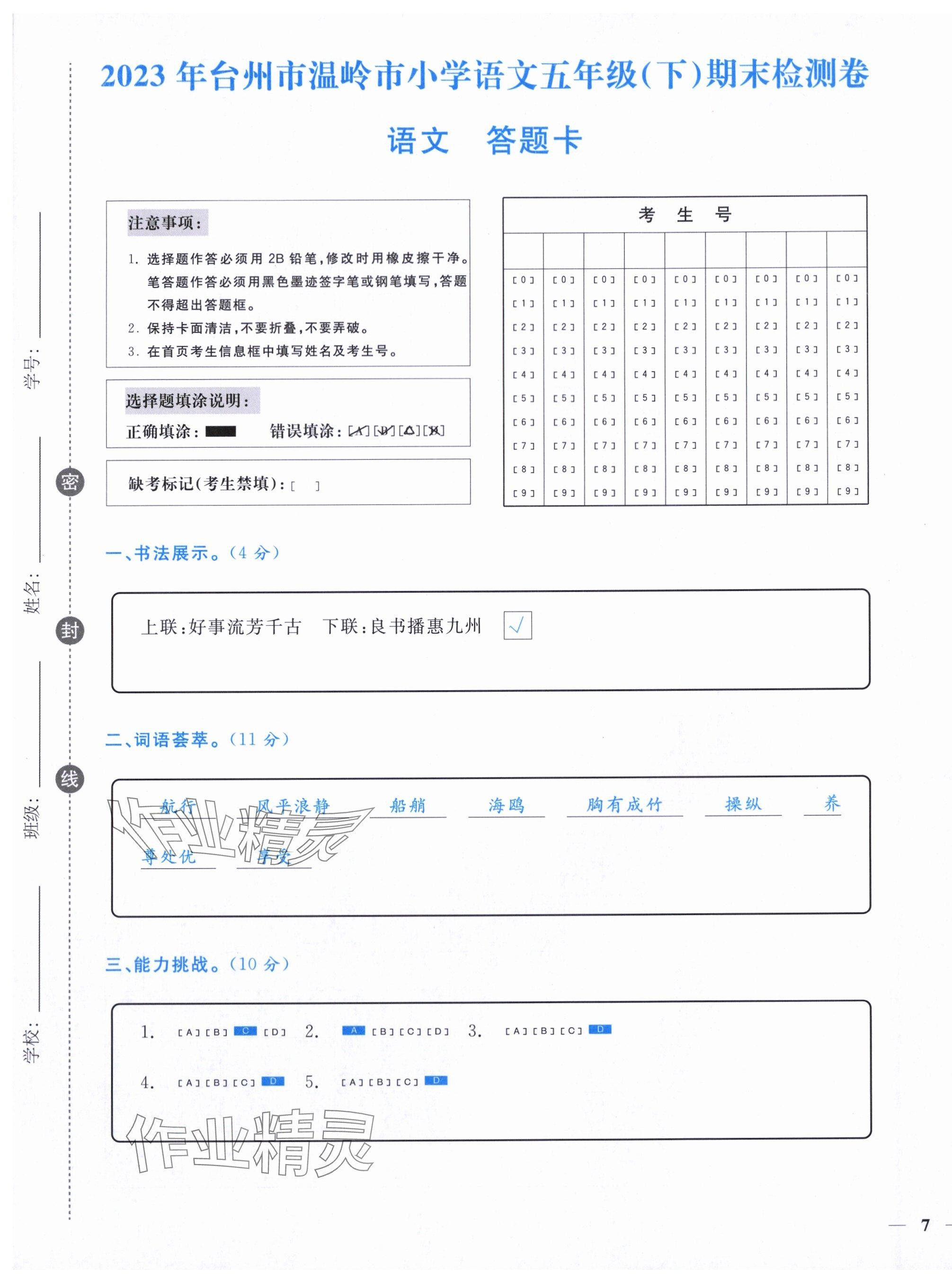 2024年小學(xué)期末加油站五年級(jí)語文下冊(cè)人教版 第13頁