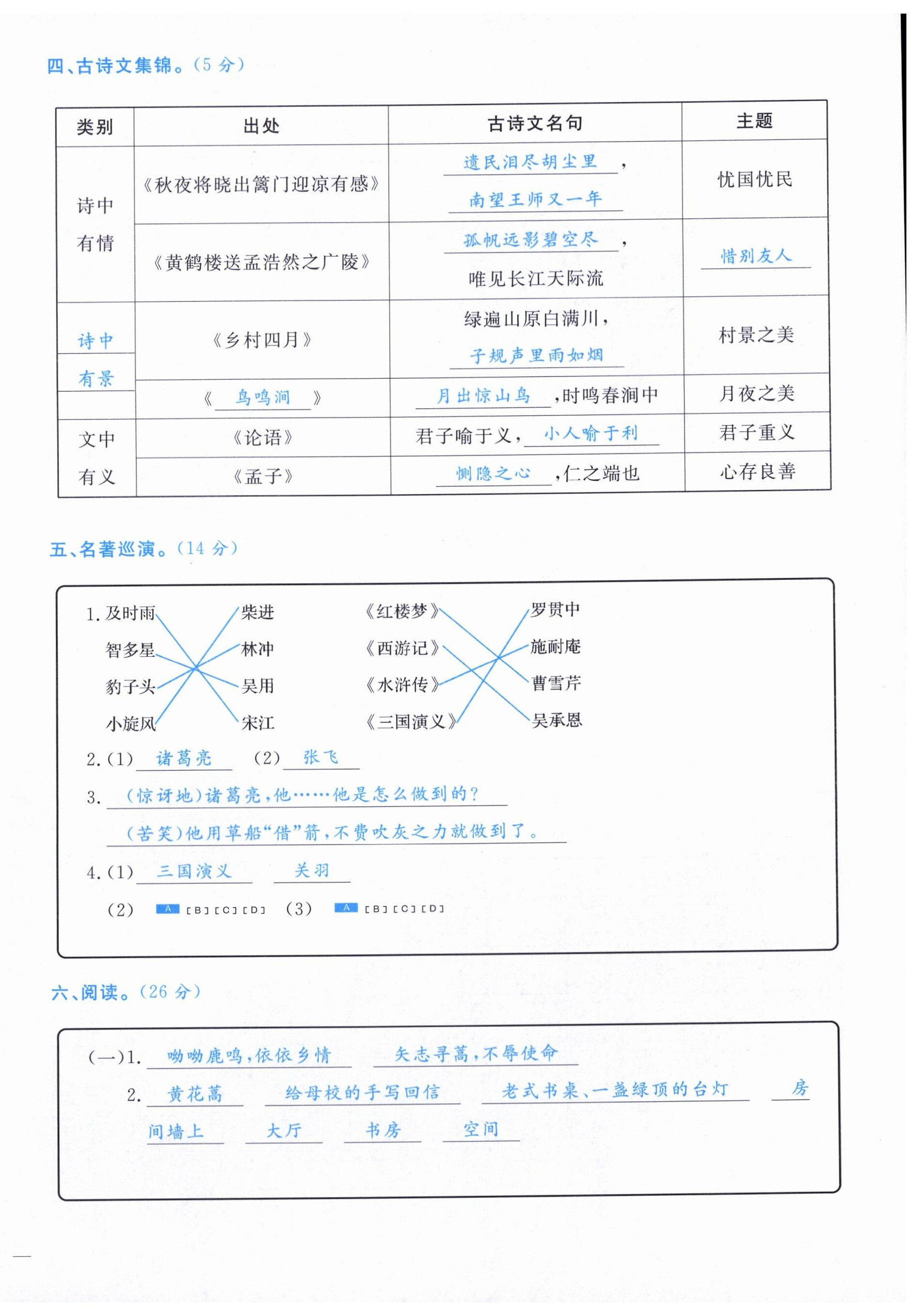 2024年小學(xué)期末加油站五年級(jí)語文下冊(cè)人教版 第14頁