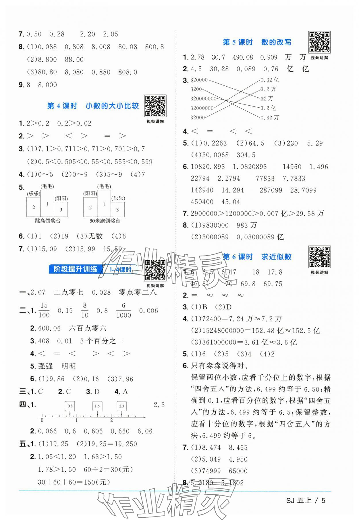 2025年陽光同學(xué)課時(shí)優(yōu)化作業(yè)五年級(jí)數(shù)學(xué)上冊(cè)蘇教版 第5頁