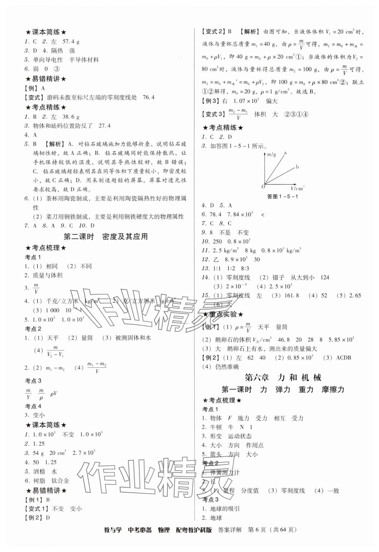 2024年教与学中考必备物理沪粤版 第6页