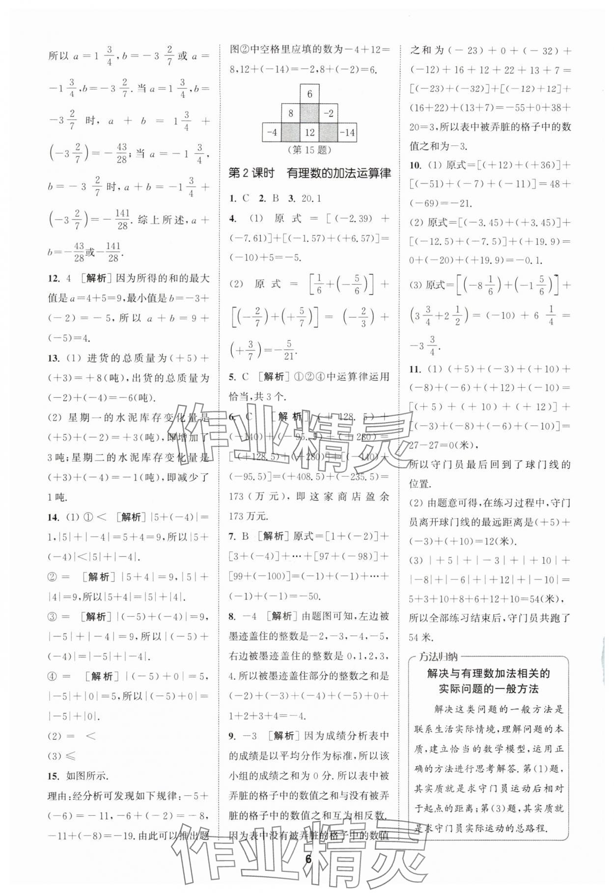 2024年拔尖特訓(xùn)七年級數(shù)學(xué)上冊浙教版 參考答案第6頁