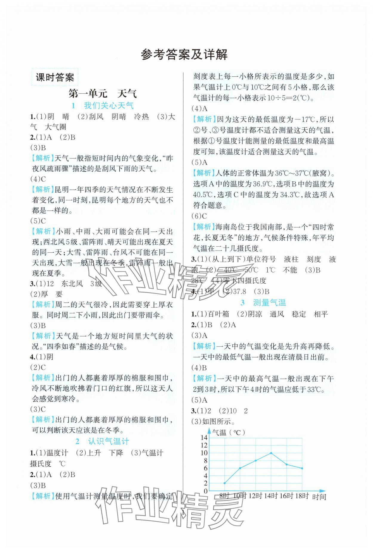 2025年全优方案夯实与提高三年级科学上册教科版 参考答案第1页