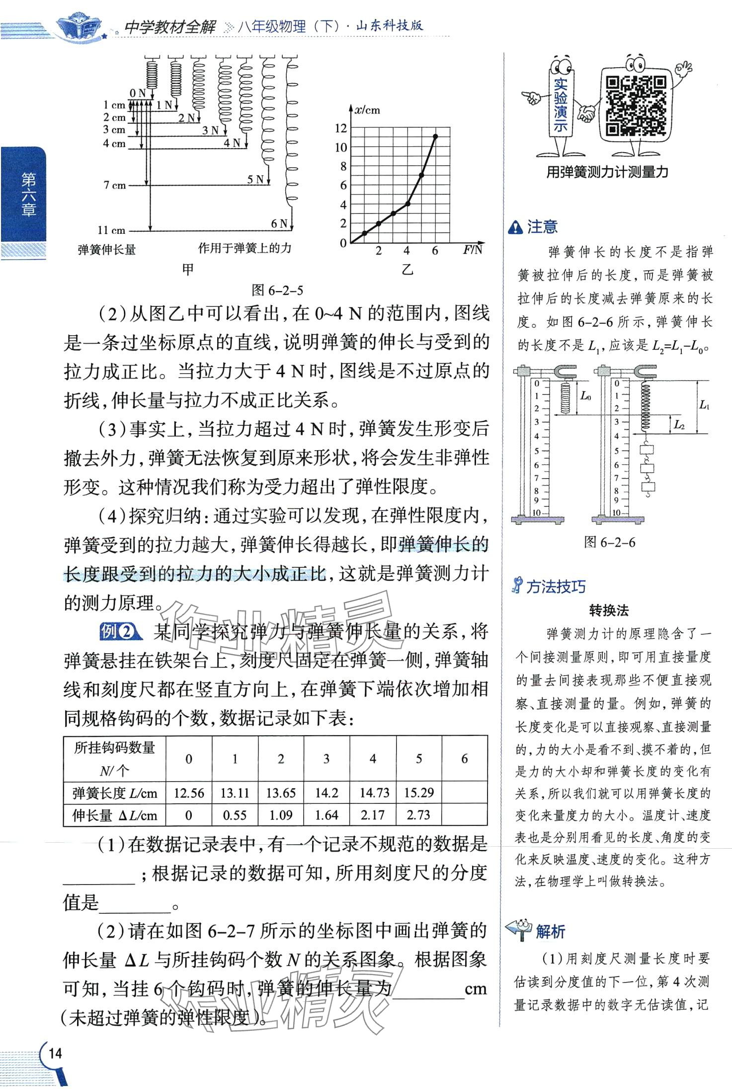 2024年教材全解八年級物理下冊魯科版五四制 第14頁