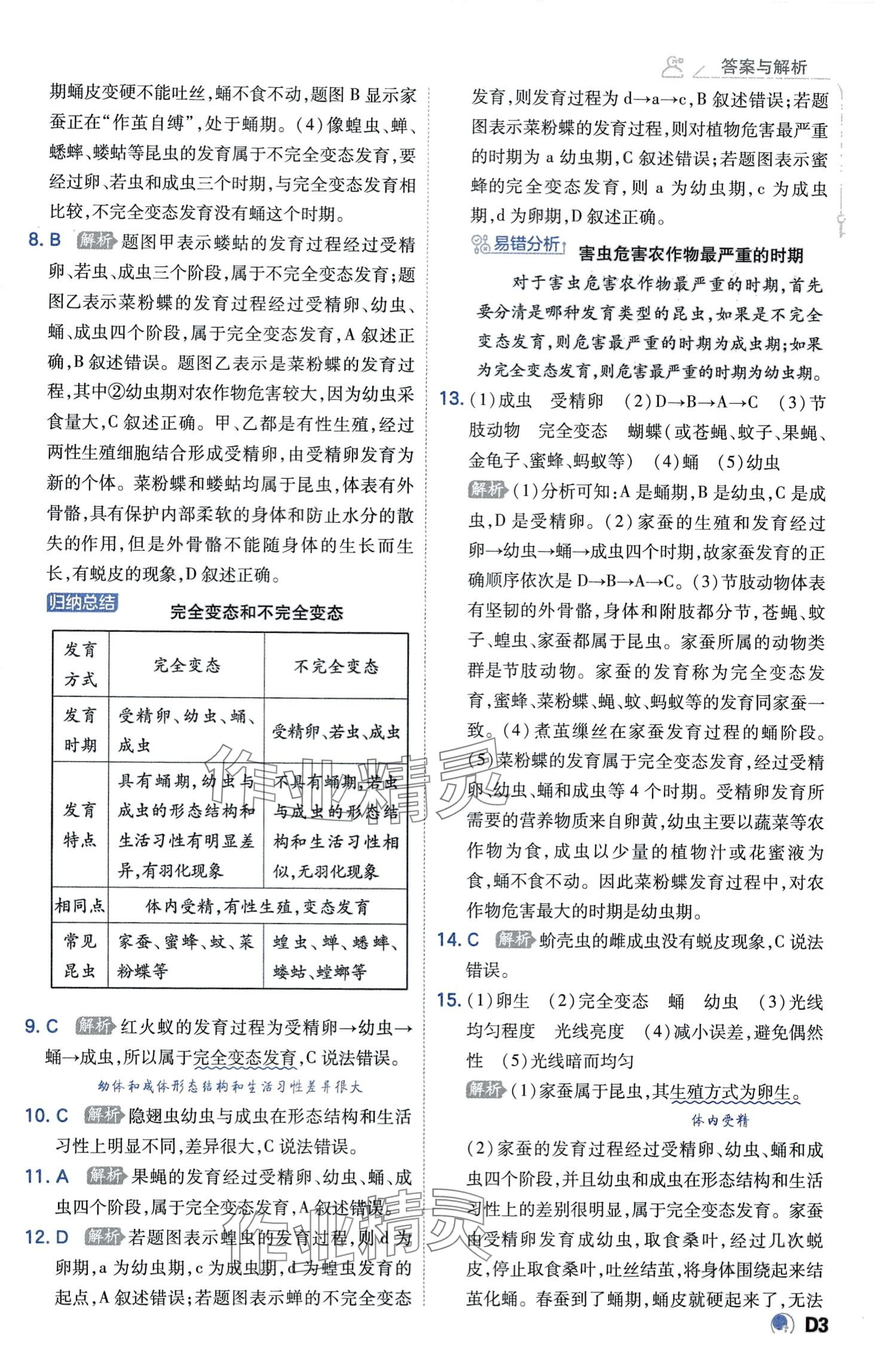 2024年少年班八年級生物下冊人教版 第3頁