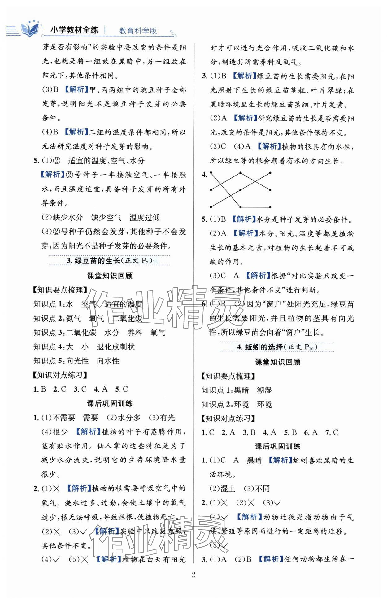 2024年教材全練五年級(jí)科學(xué)下冊(cè)教科版 第2頁(yè)