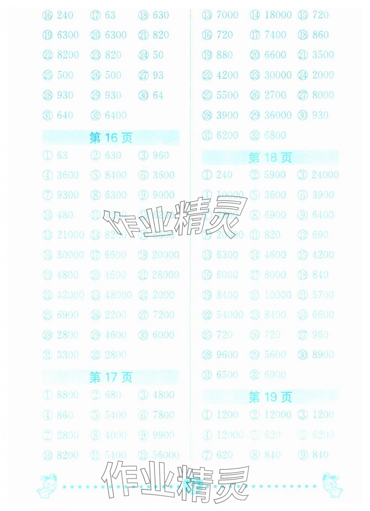 2025年口算題卡南京大學出版社四年級數(shù)學下冊蘇教版 第5頁