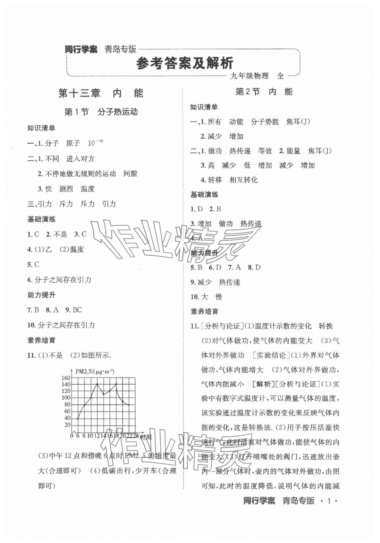 2024年同行学案九年级物理全一册人教版青岛专版 第1页