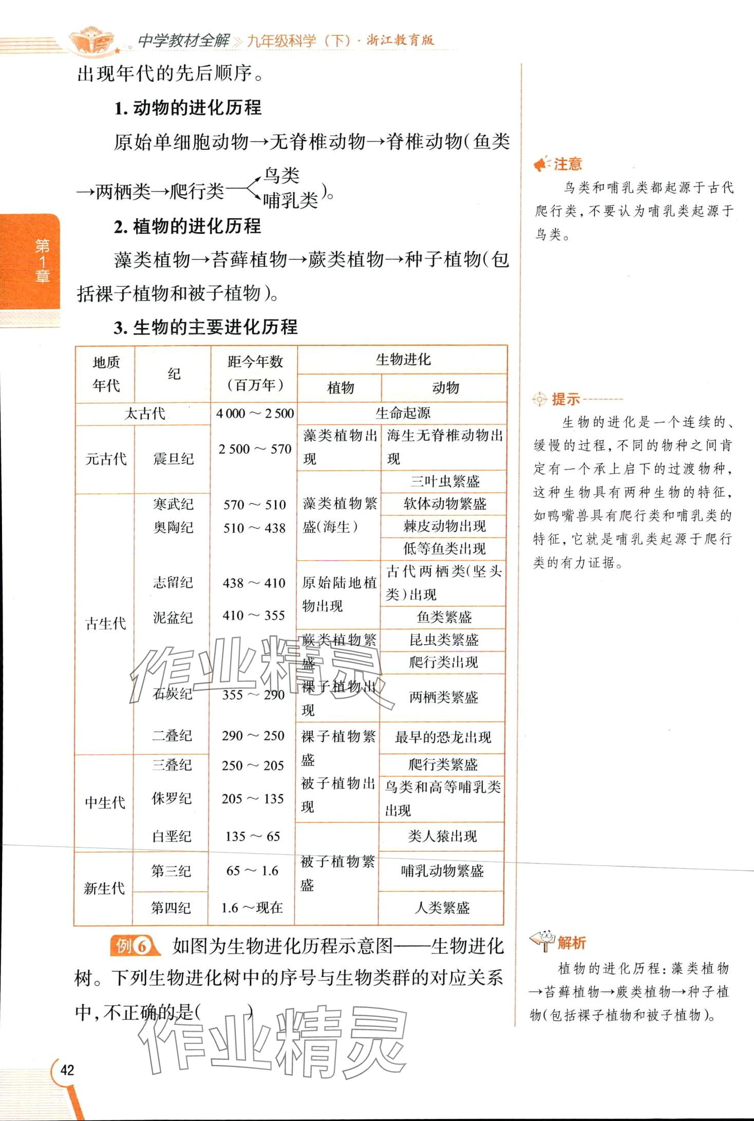 2024年教材全解九年級科學下冊浙教版 第42頁