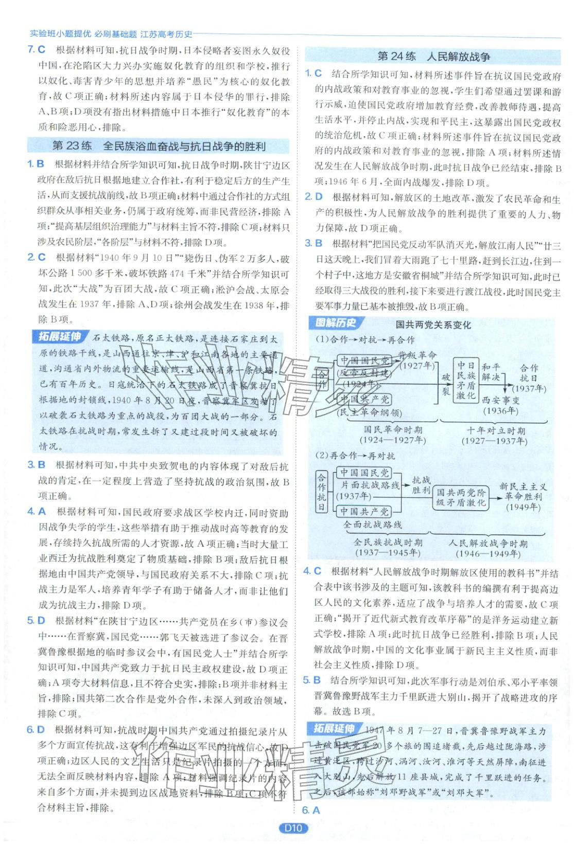 2026年實驗班小題提優(yōu)必刷基礎題高中歷史全一冊人教版江蘇專版&nbsp;第10頁