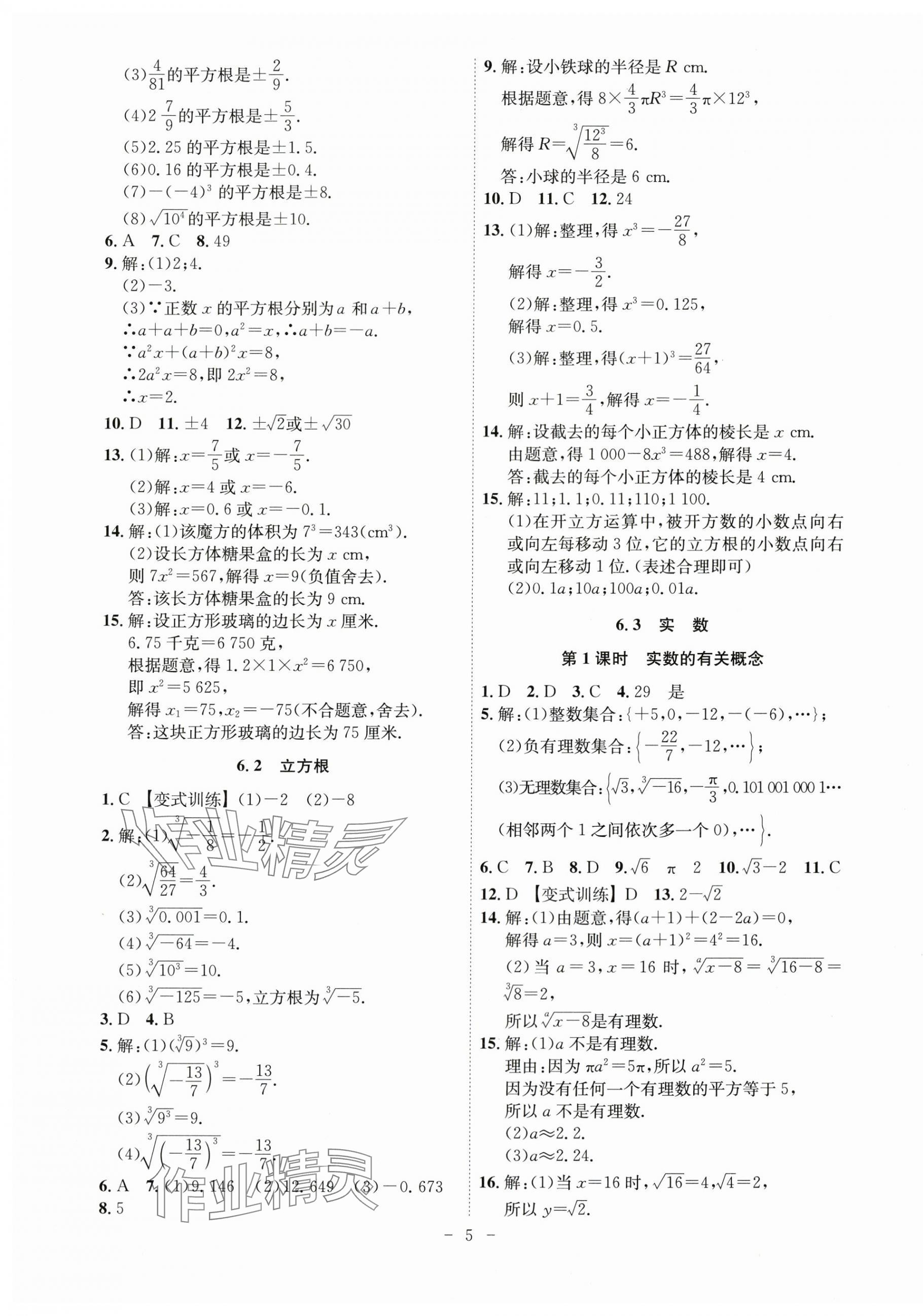 2024年課時(shí)A計(jì)劃七年級(jí)數(shù)學(xué)下冊(cè)人教版安徽專版 第5頁