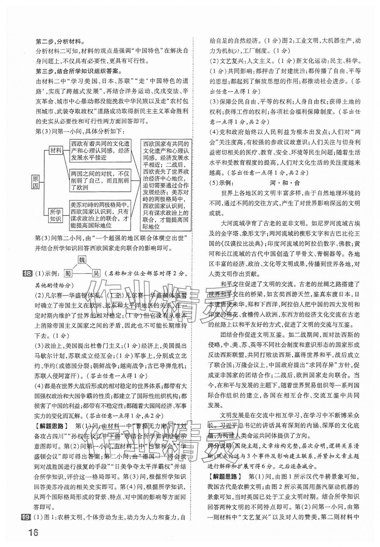 2024年金考卷中考45套匯編歷史山西專版 參考答案第16頁(yè)