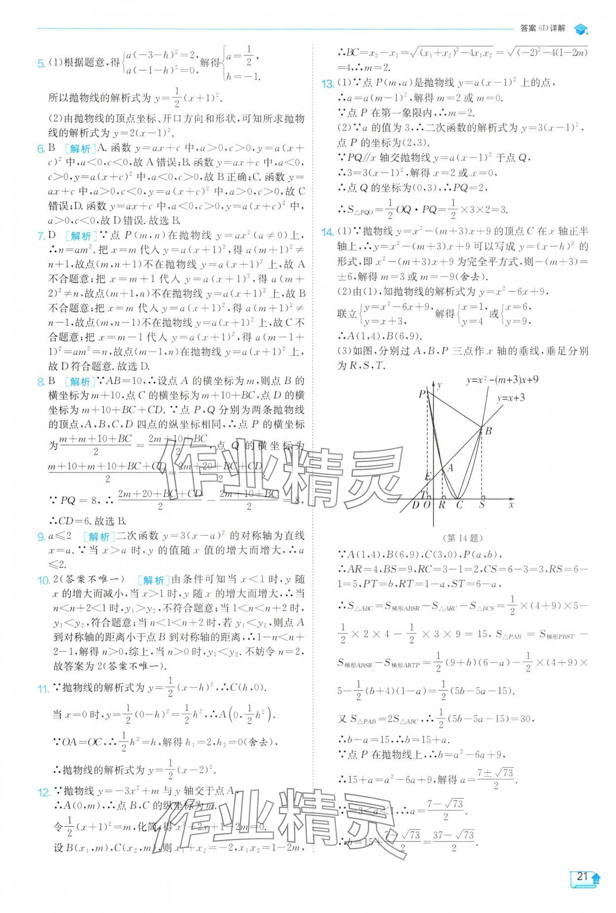 2025年實(shí)驗(yàn)班提優(yōu)訓(xùn)練九年級數(shù)學(xué)上冊人教版 參考答案第21頁