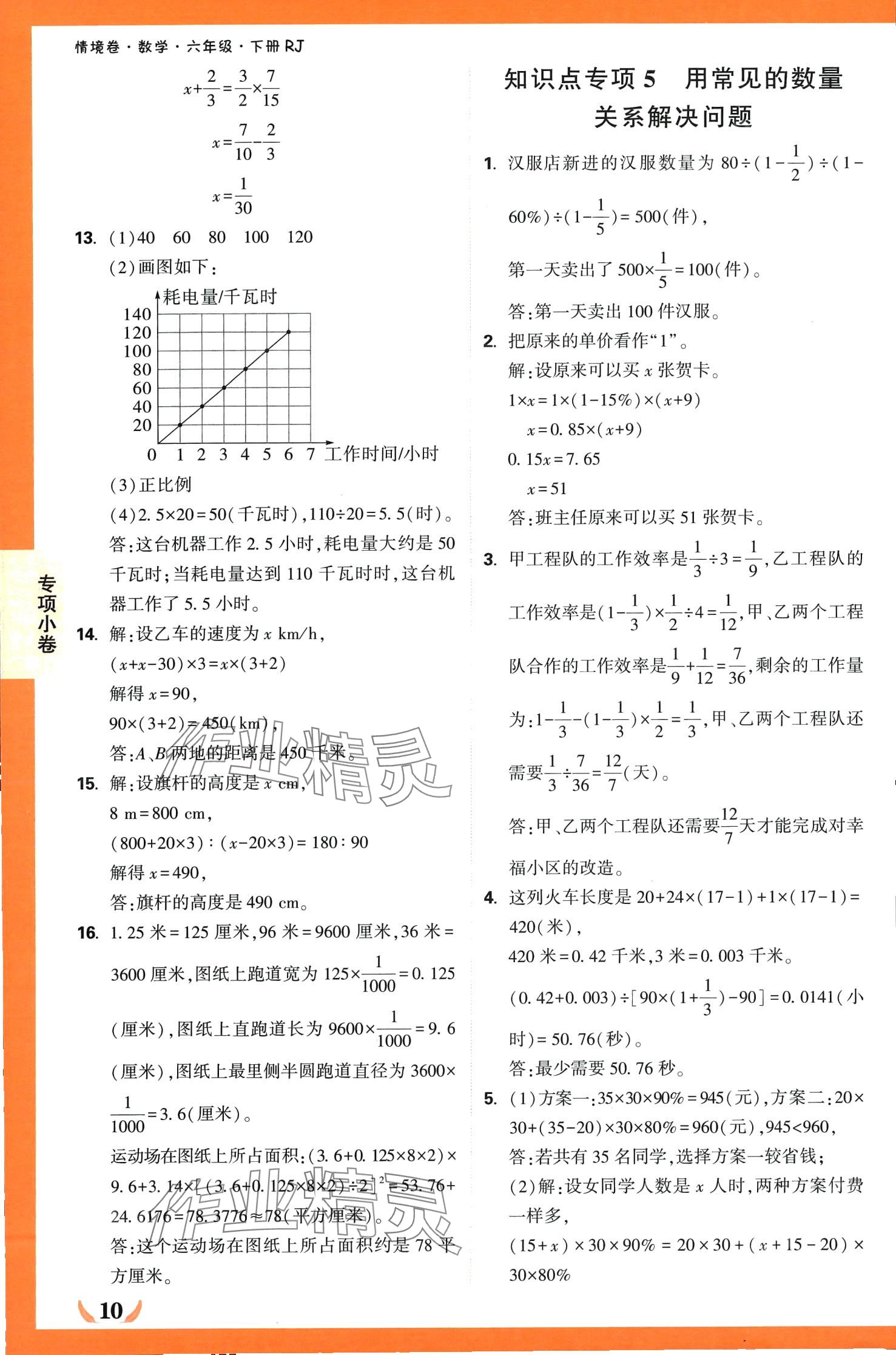 2024年小白鸥情境卷六年级数学下册人教版 第10页