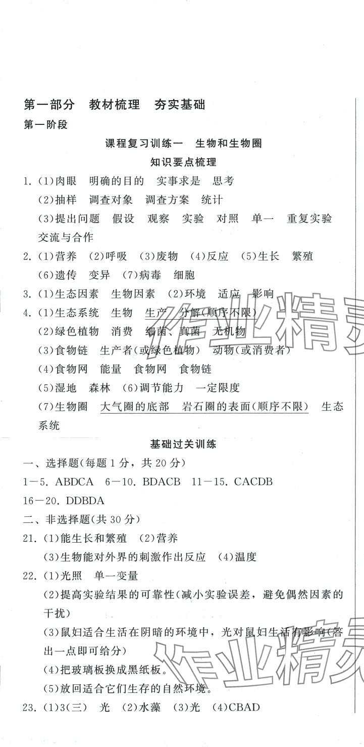 2024年三點突破高效復習生物 第1頁