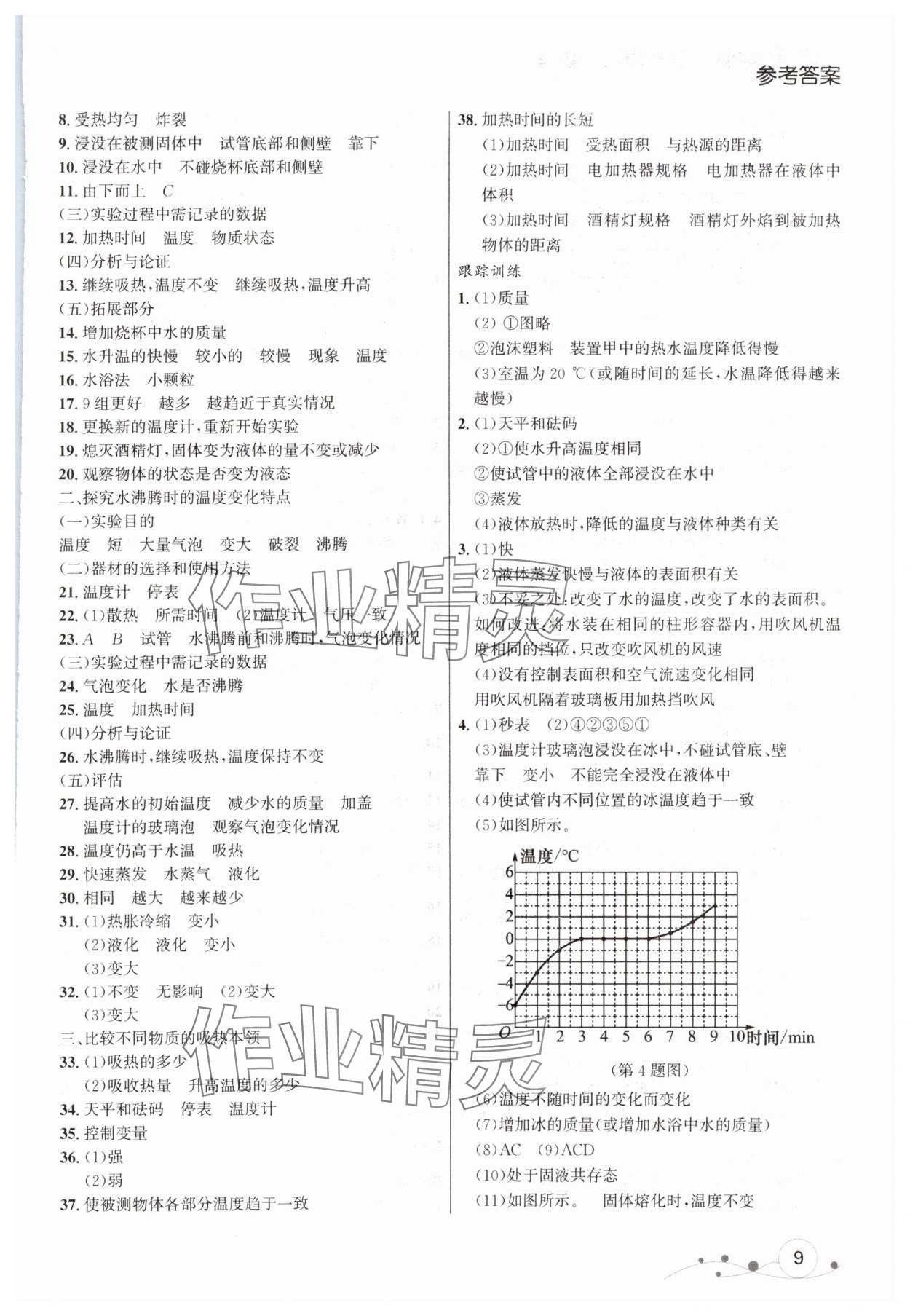 2024年大连中考冲刺课标复习物理 参考答案第9页