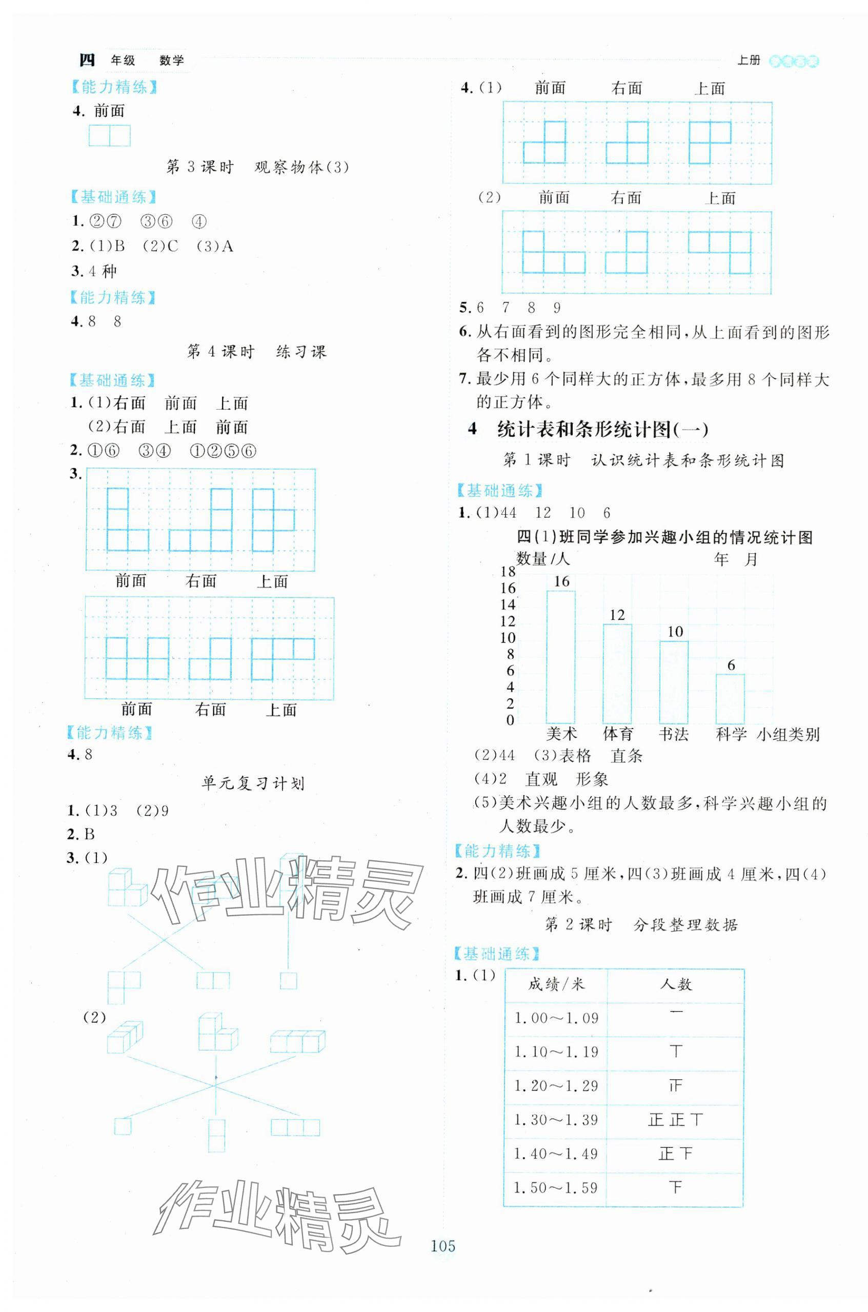 2023年百分學生作業(yè)本題練王四年級數(shù)學上冊蘇教版 參考答案第5頁