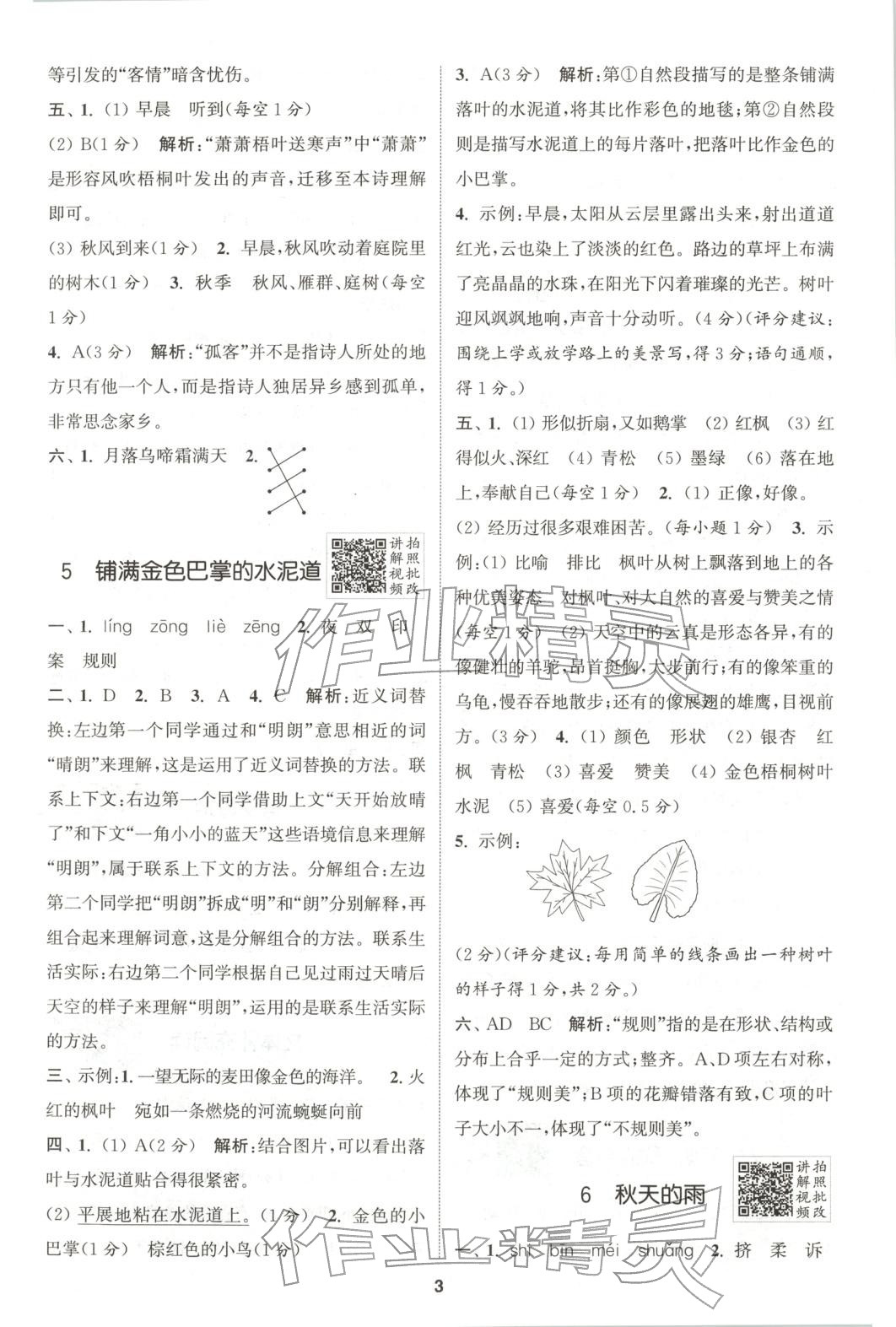 2025年拔尖特训三年级语文上册人教版广东专版 第3页