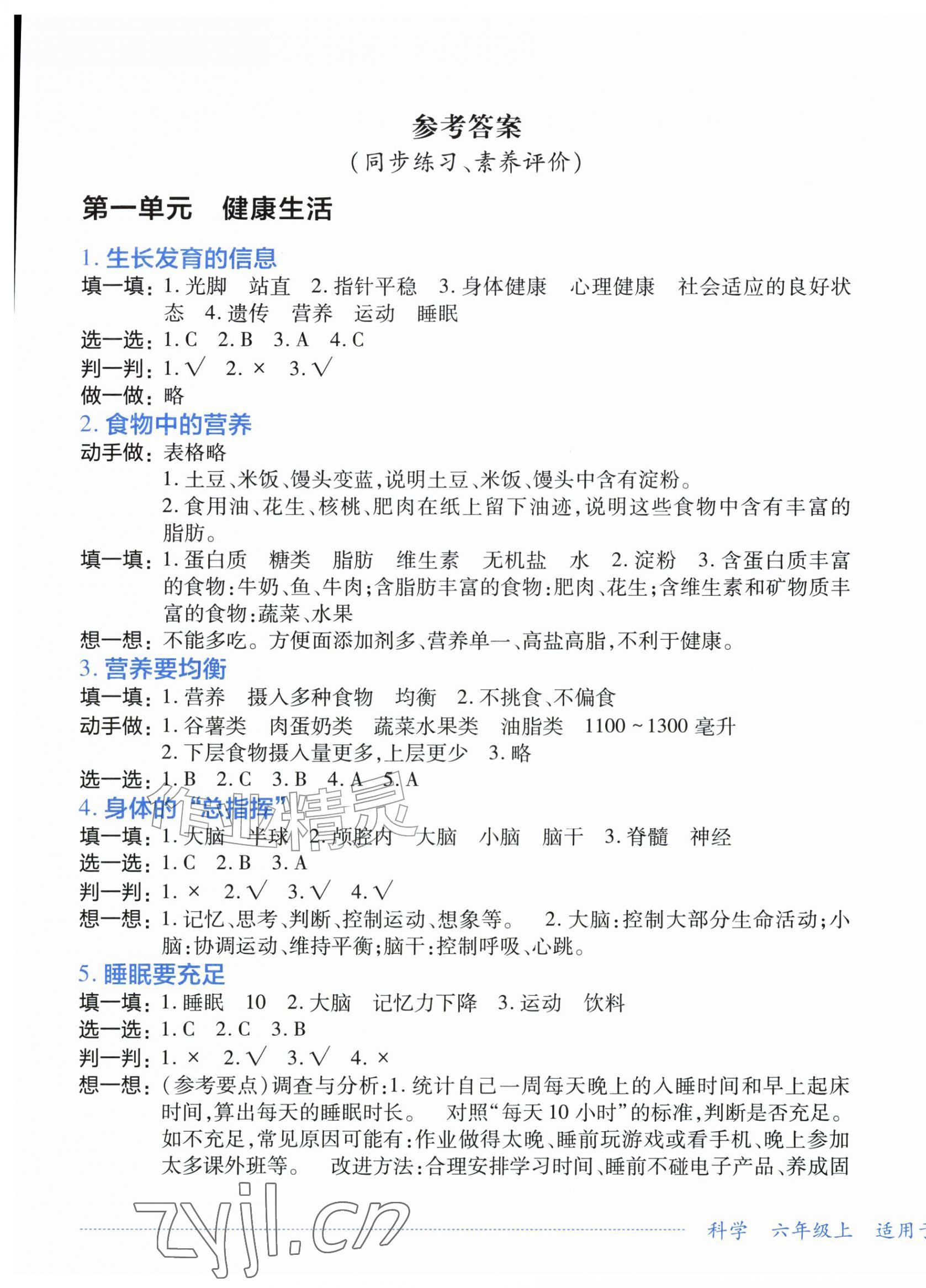 2026年学习实践园地六年级科学上册教科版&nbsp;第1页