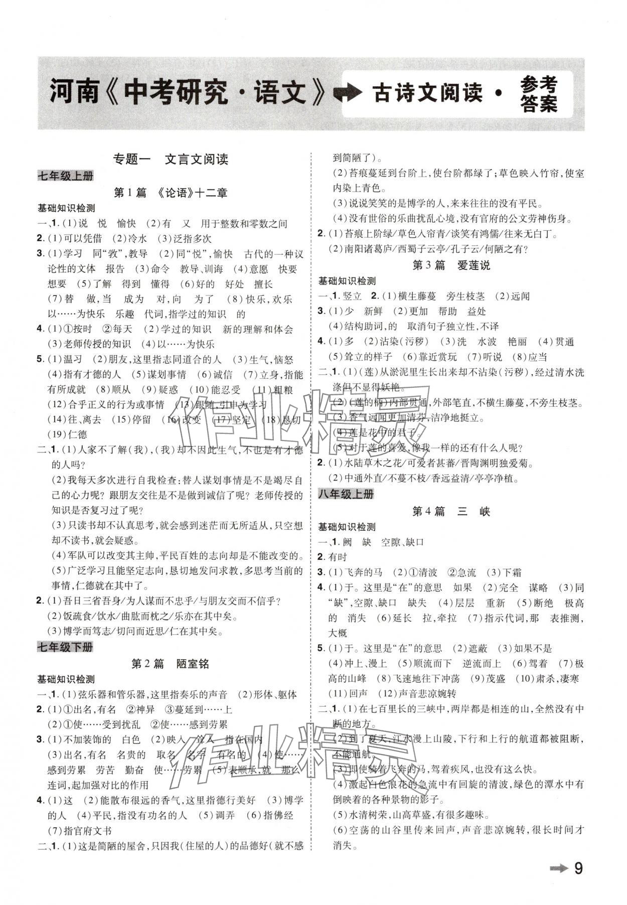 2025年領(lǐng)揚(yáng)文化中考研究語(yǔ)文人教版河南專(zhuān)版 參考答案第8頁(yè)