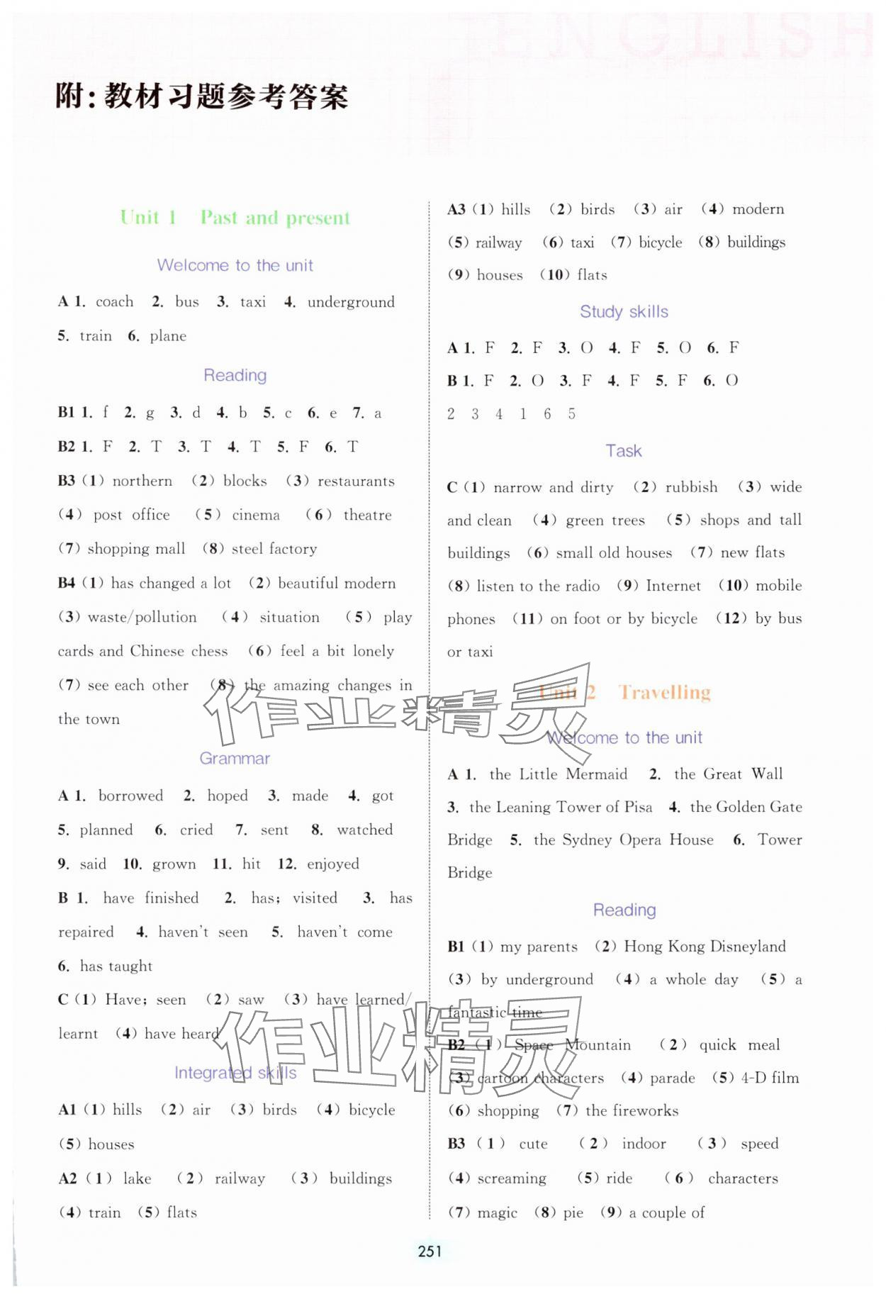 2025年教材課本八年級英語下冊譯林版 參考答案第1頁