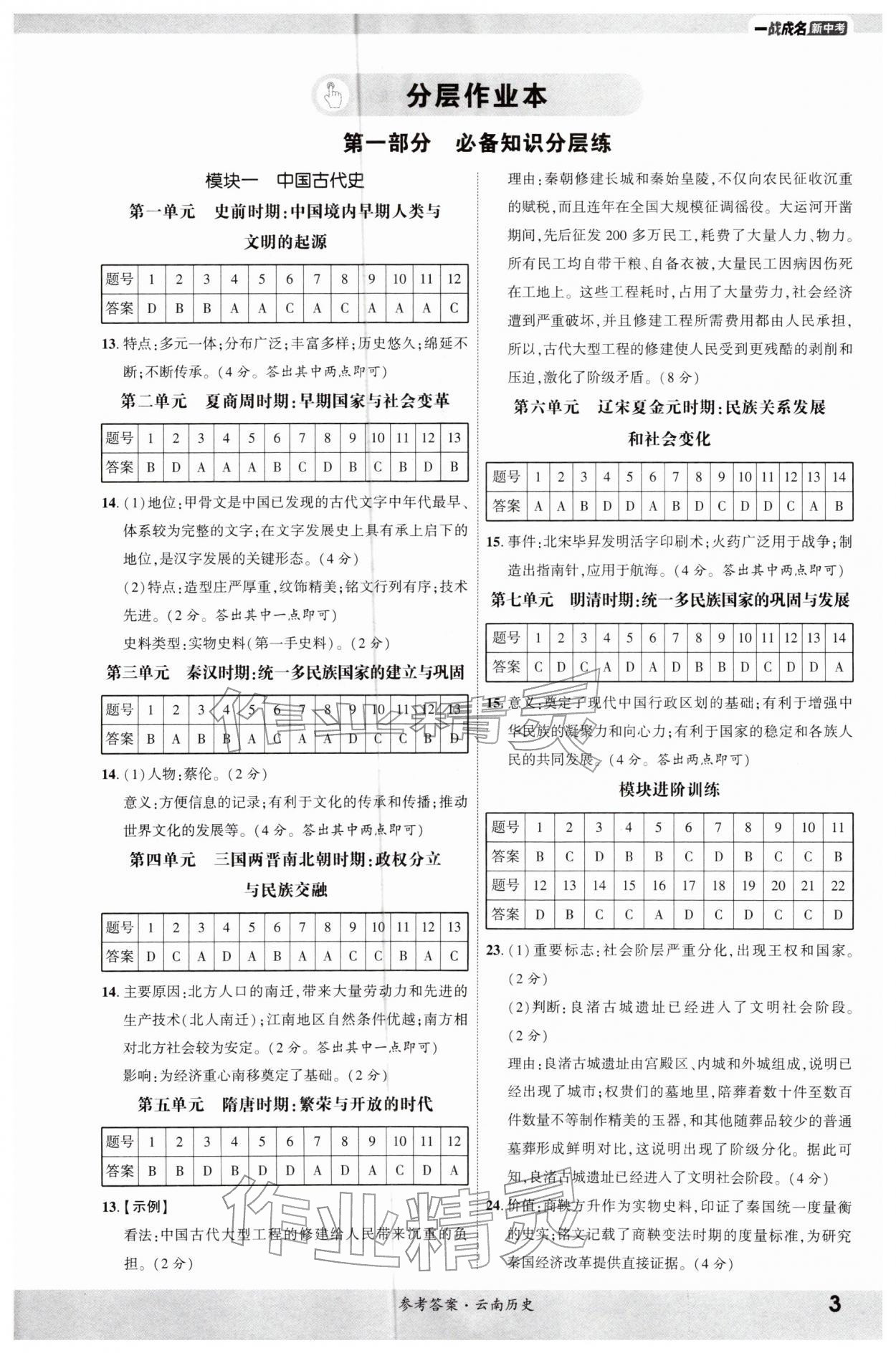 2026年一战成名考前新方案历史云南专版&nbsp;第5页