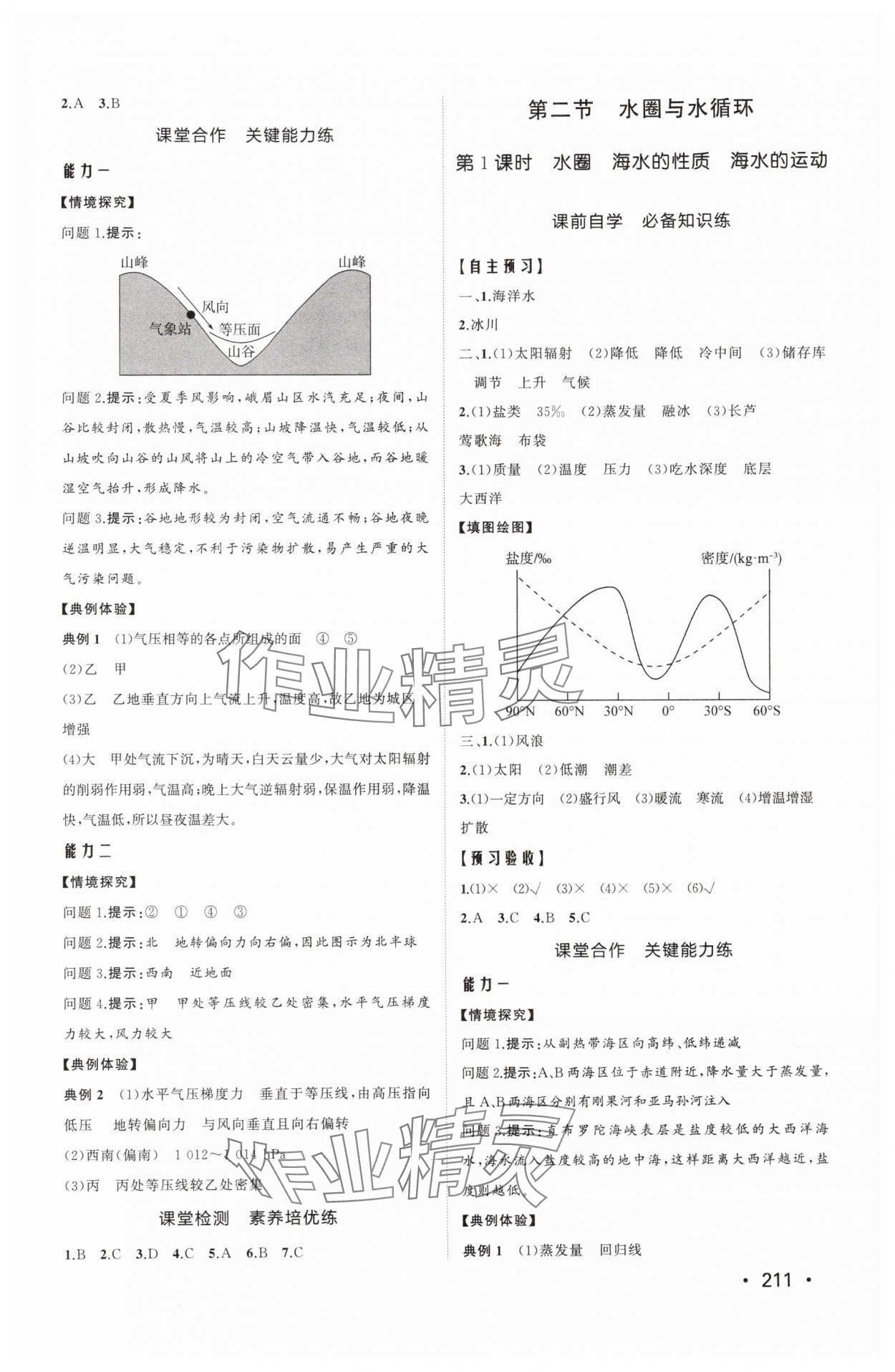 2025年同步練習(xí)冊山東人民出版社高中地理必修第一冊魯教版A 參考答案第5頁