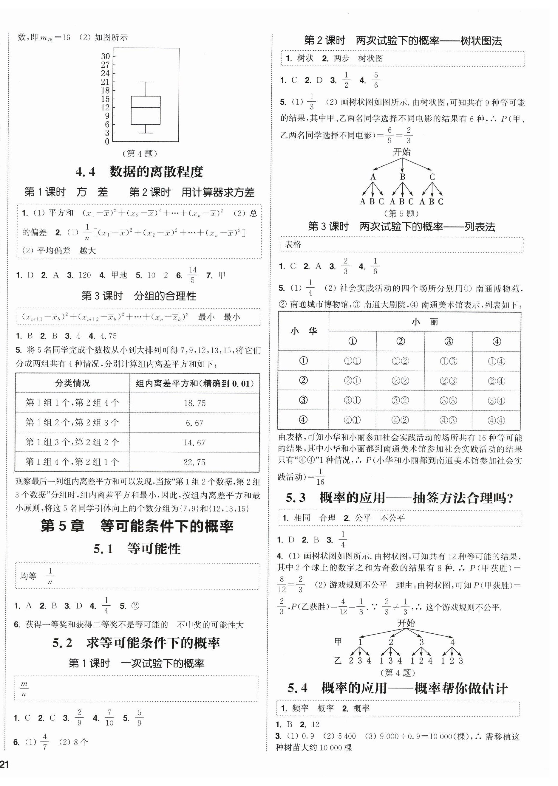 2026年通成学典课时作业本九年级数学上册苏科版江苏专版&nbsp;第6页