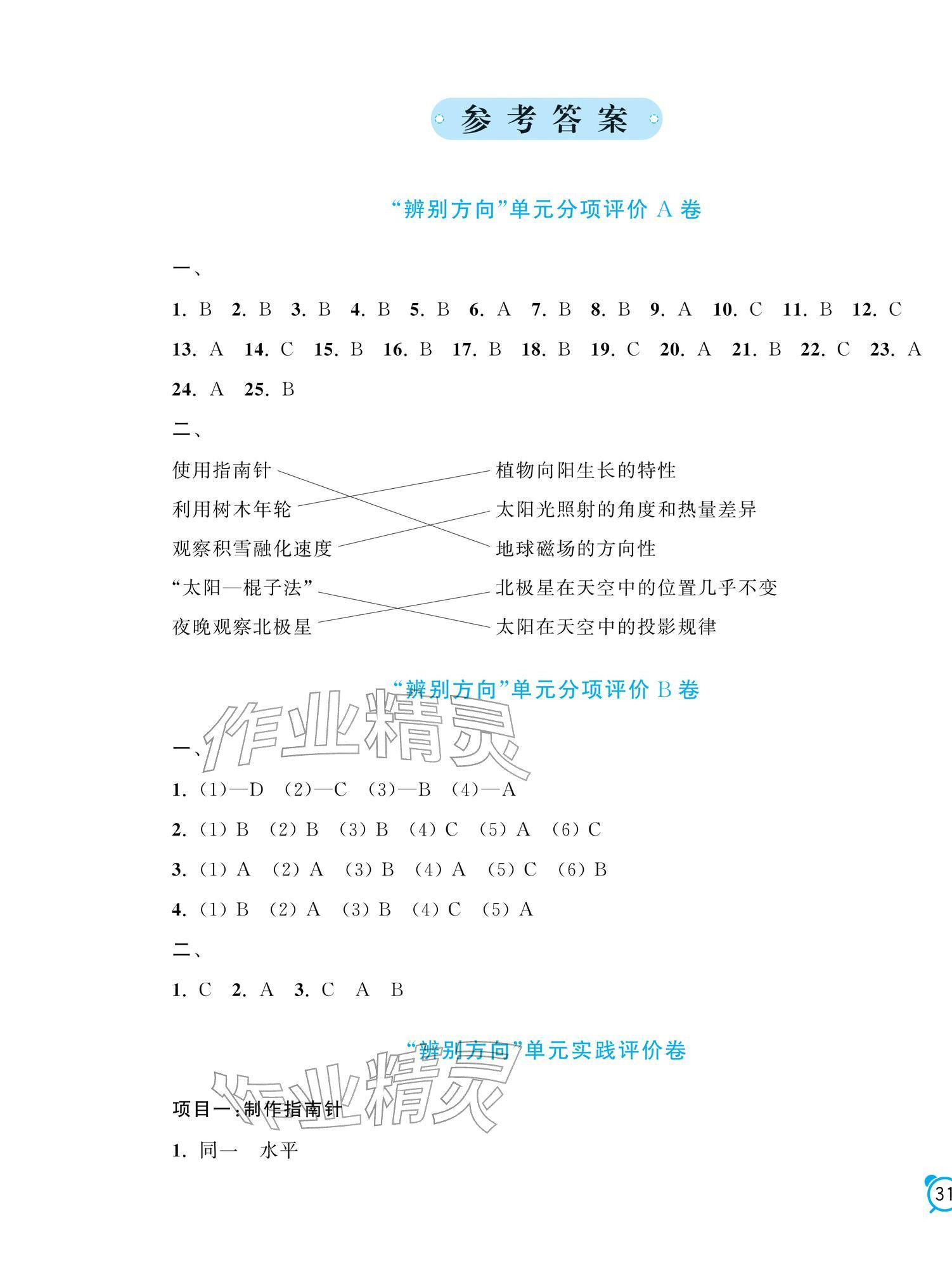 2026年单元加期末分项评价卷三年级科学下册教科版&nbsp;第1页