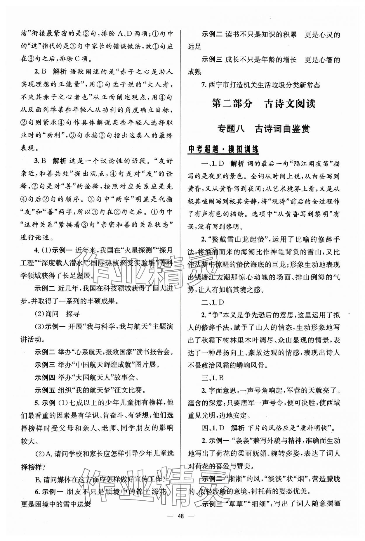 2024年初中總復習手冊北京師范大學出版社語文 第4頁