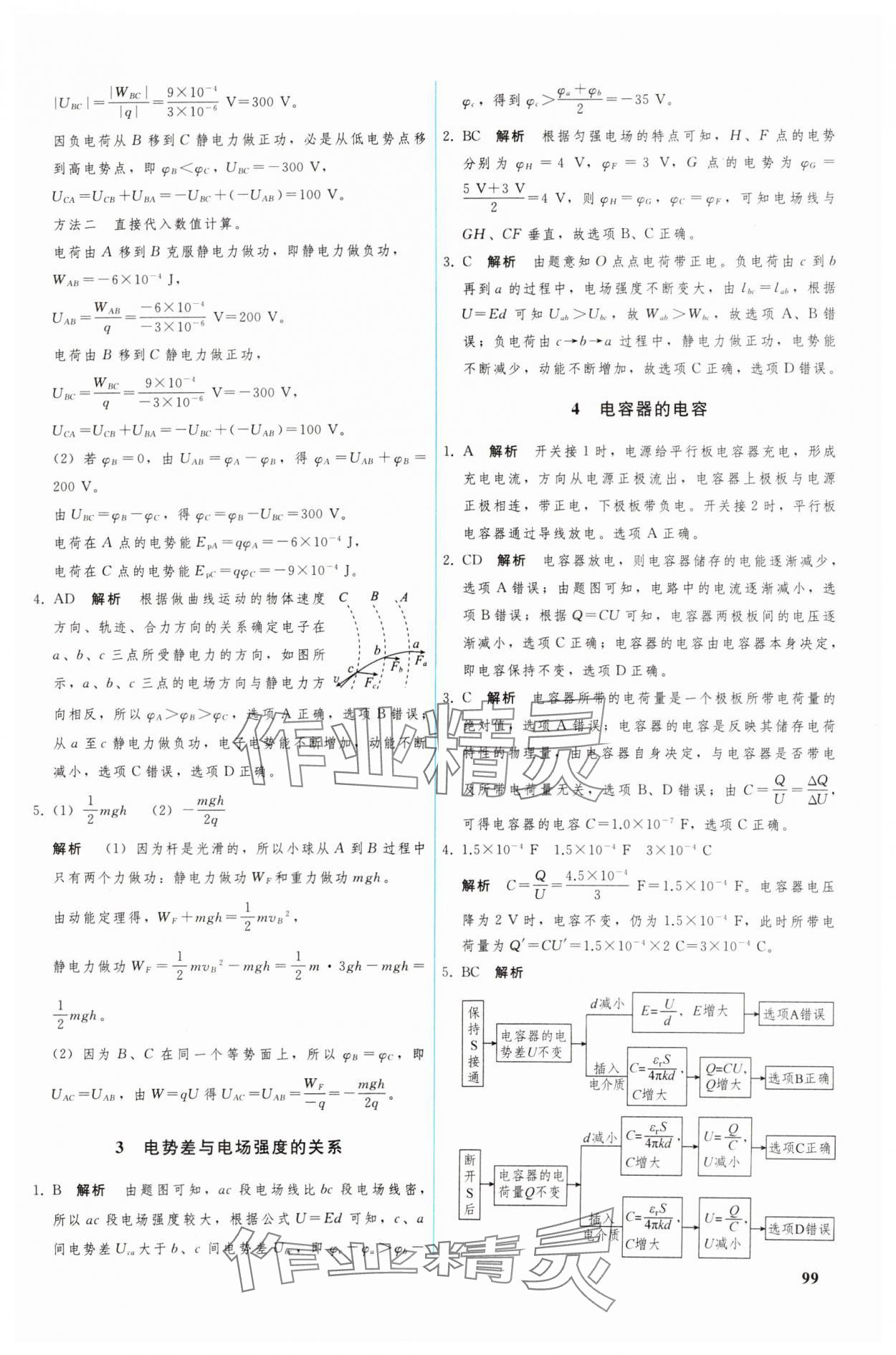 2024年優(yōu)化學(xué)案高中物理必修第三冊 參考答案第4頁