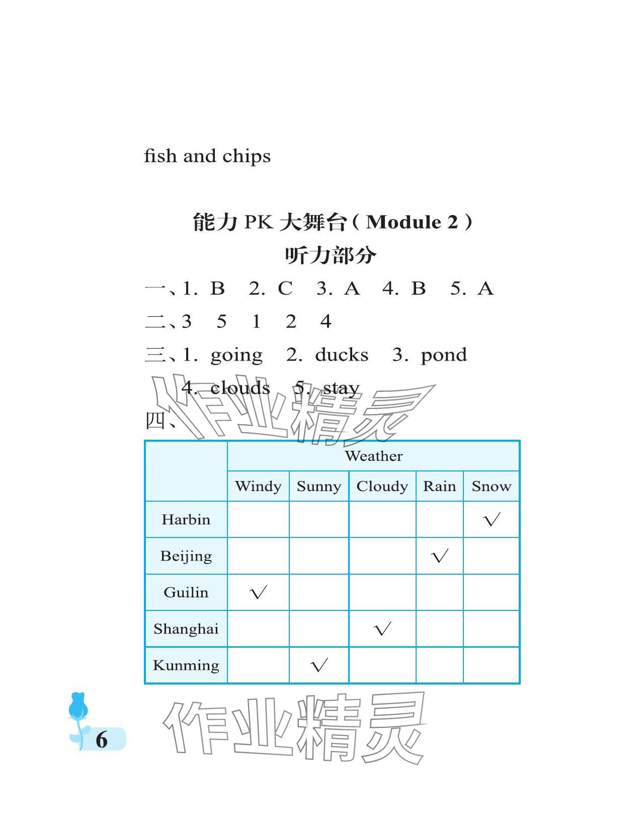 2024年行知天下六年級英語下冊外研版 參考答案第6頁