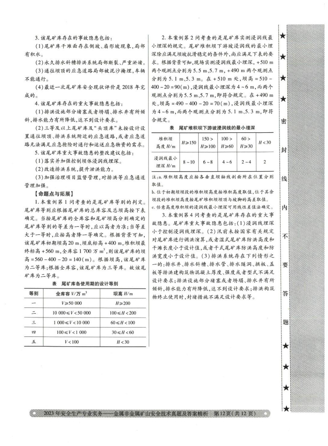 2025年真題精析與命題密卷金屬非金屬礦山安全技術(shù)&nbsp;第10頁
