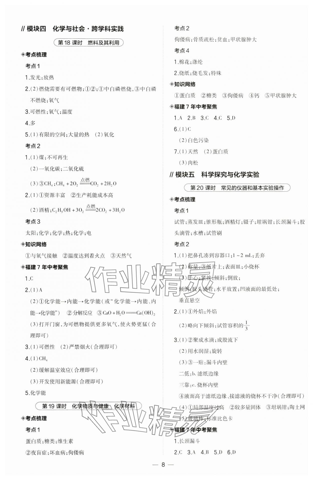 2024年荣德基点拨中考化学福建专版 第8页