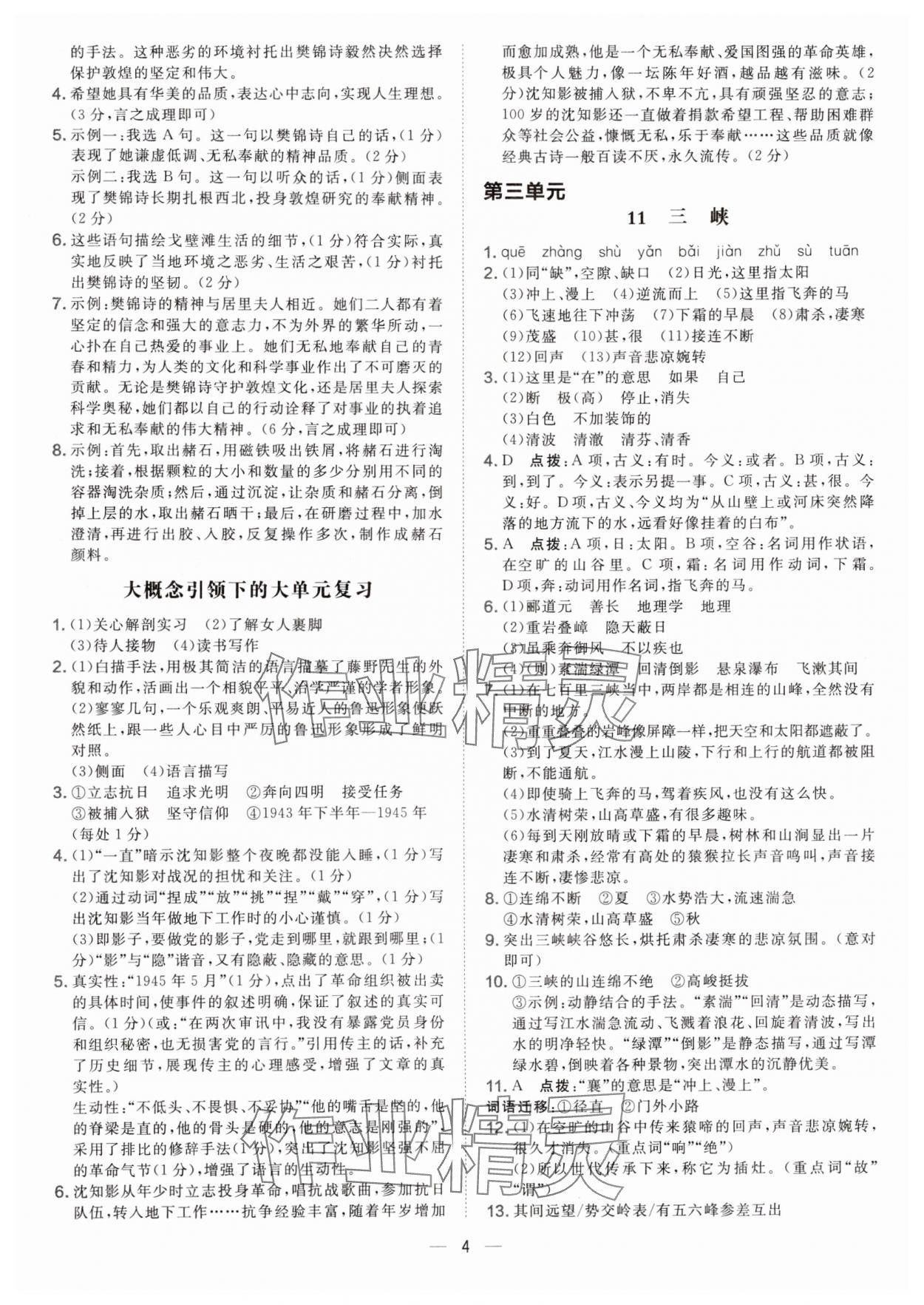 2025年点拨训练八年级语文上册人教版安徽专版 第4页