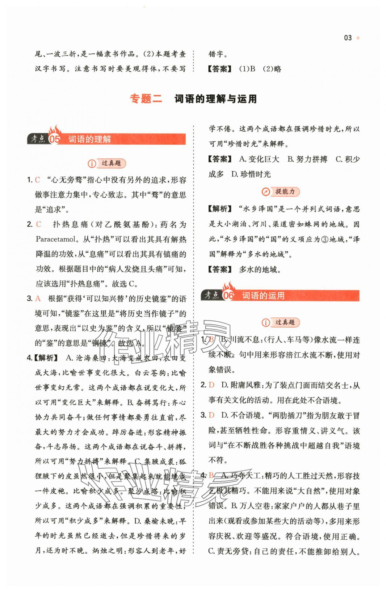 2024年一本中考訓(xùn)練方案語文 第3頁