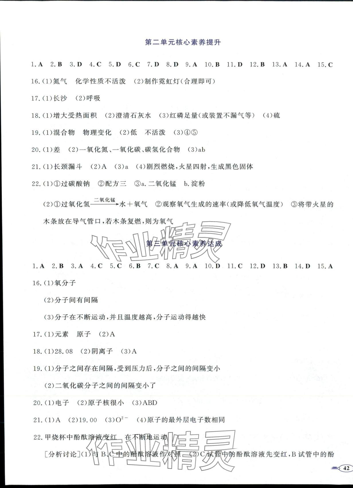 2025年同步优学核心素养评价九年级化学上册人教版&nbsp;第3页