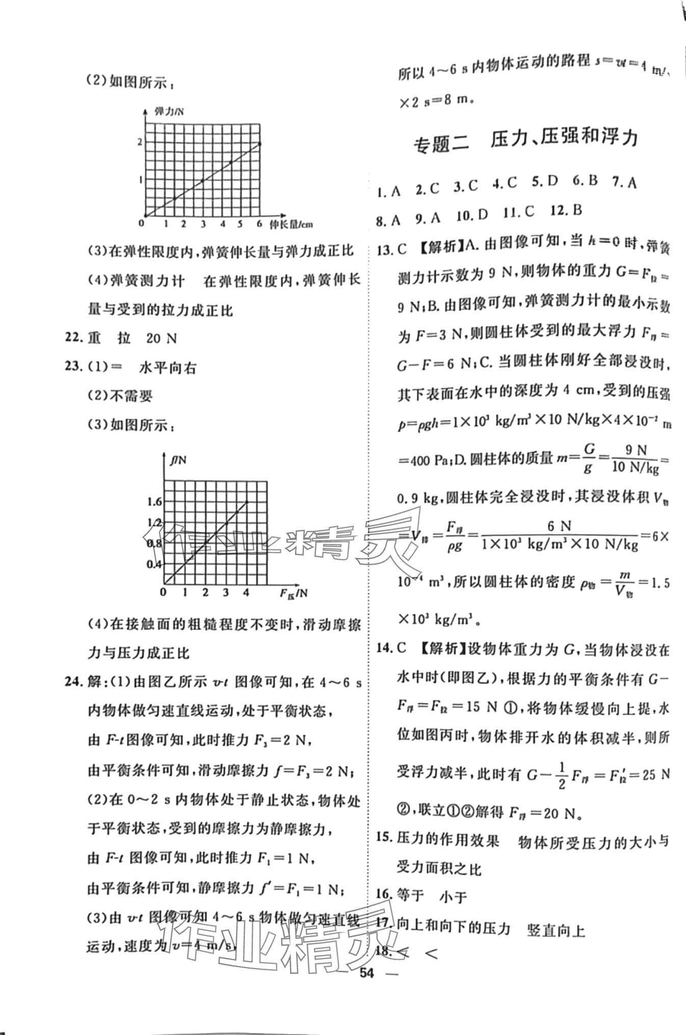 2024年一飛沖天小復(fù)習(xí)八年級物理下冊人教版 第8頁