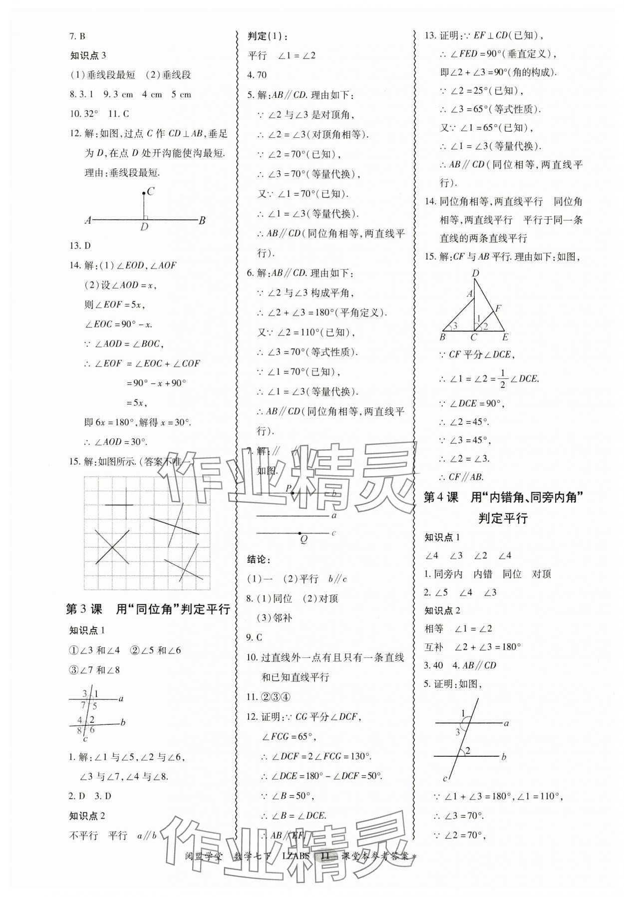 2025年零障礙導教導學案七年級數學下冊北師大版 第11頁