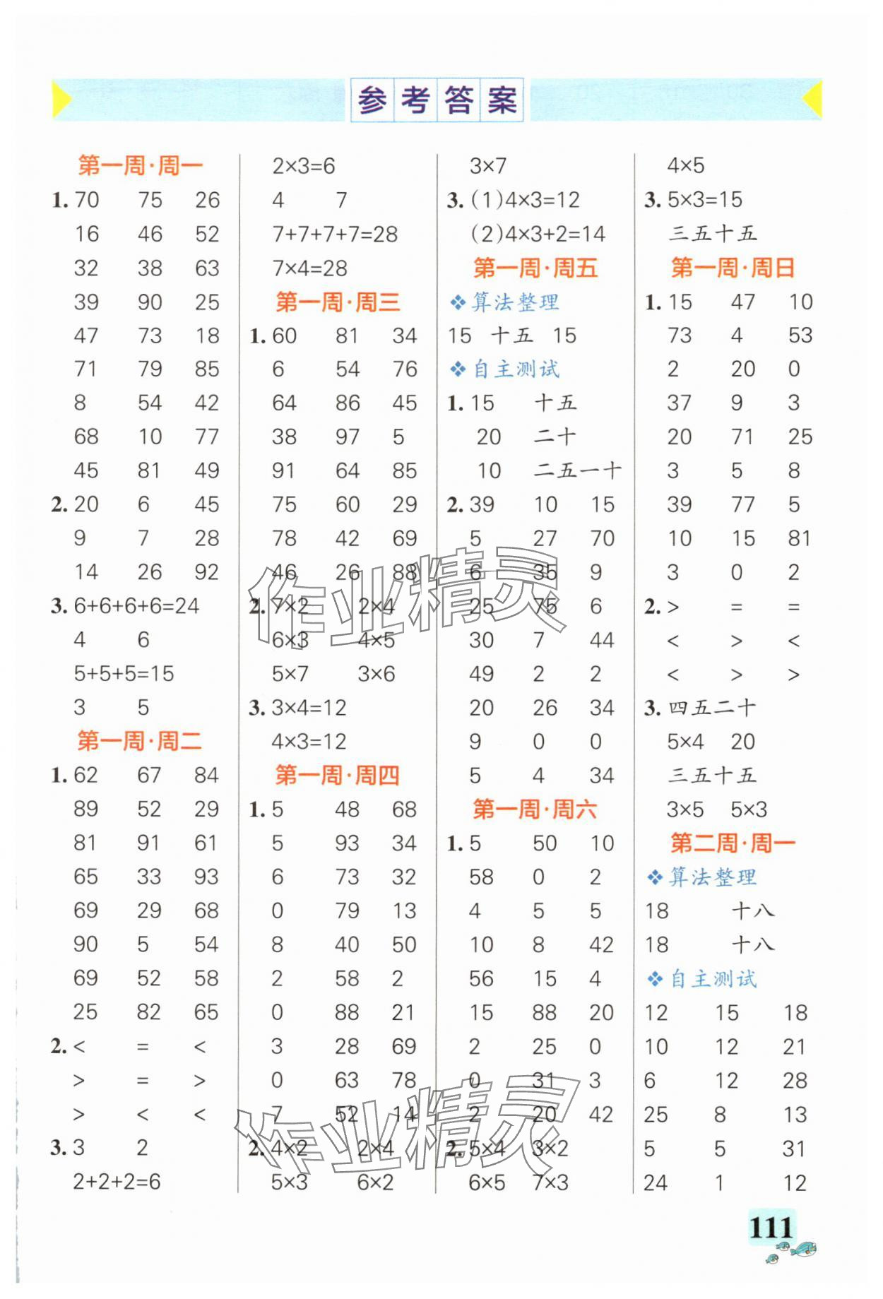 2025年小学学霸天天计算二年级数学上册苏教版 第1页