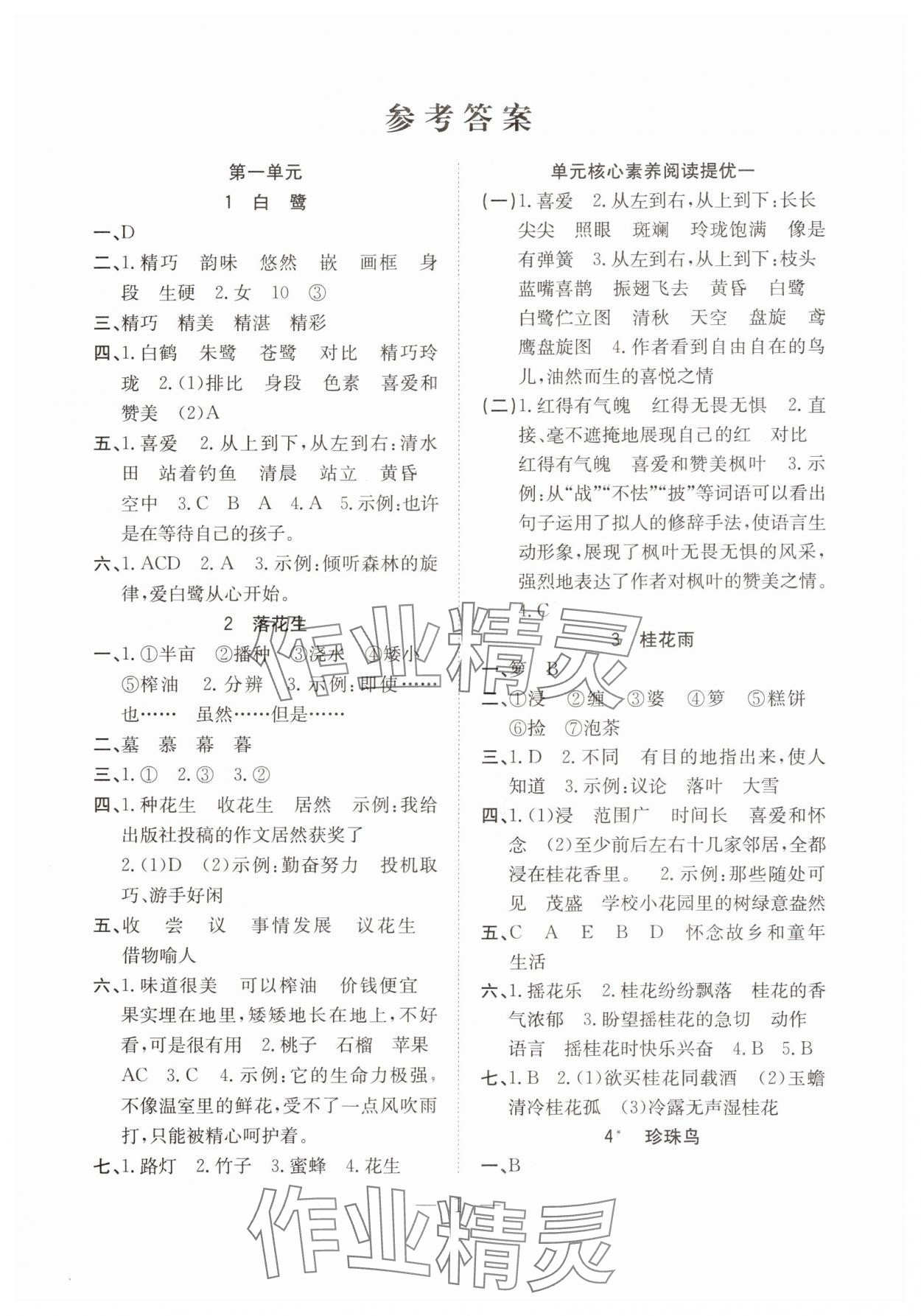 2025年新经典练与测五年级语文上册人教版 第1页
