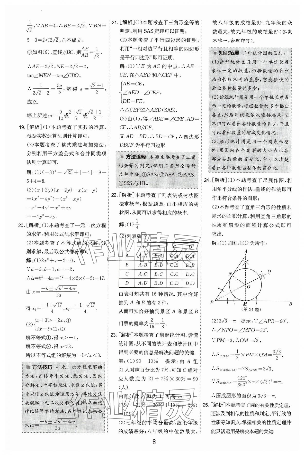 2024年江蘇13大市中考試卷精選數(shù)學(xué) 參考答案第8頁(yè)